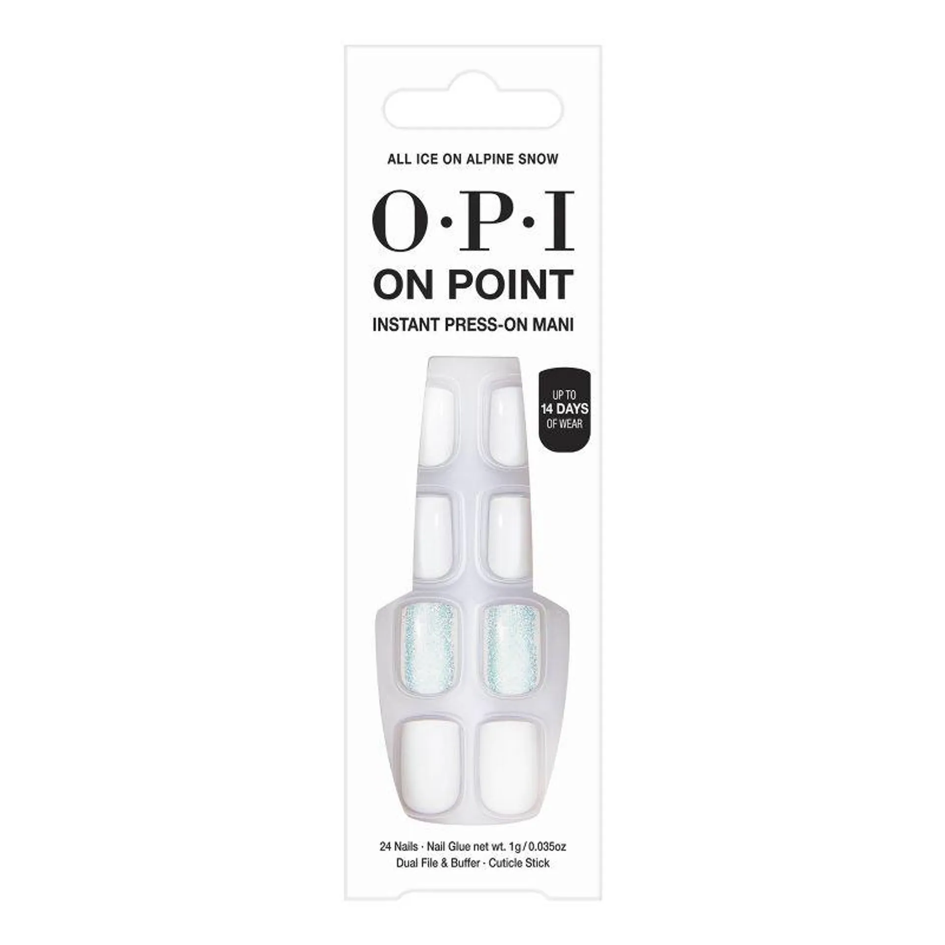 OPI Press-On Fake Nails - All Ice On Alpine Snow - 26ct