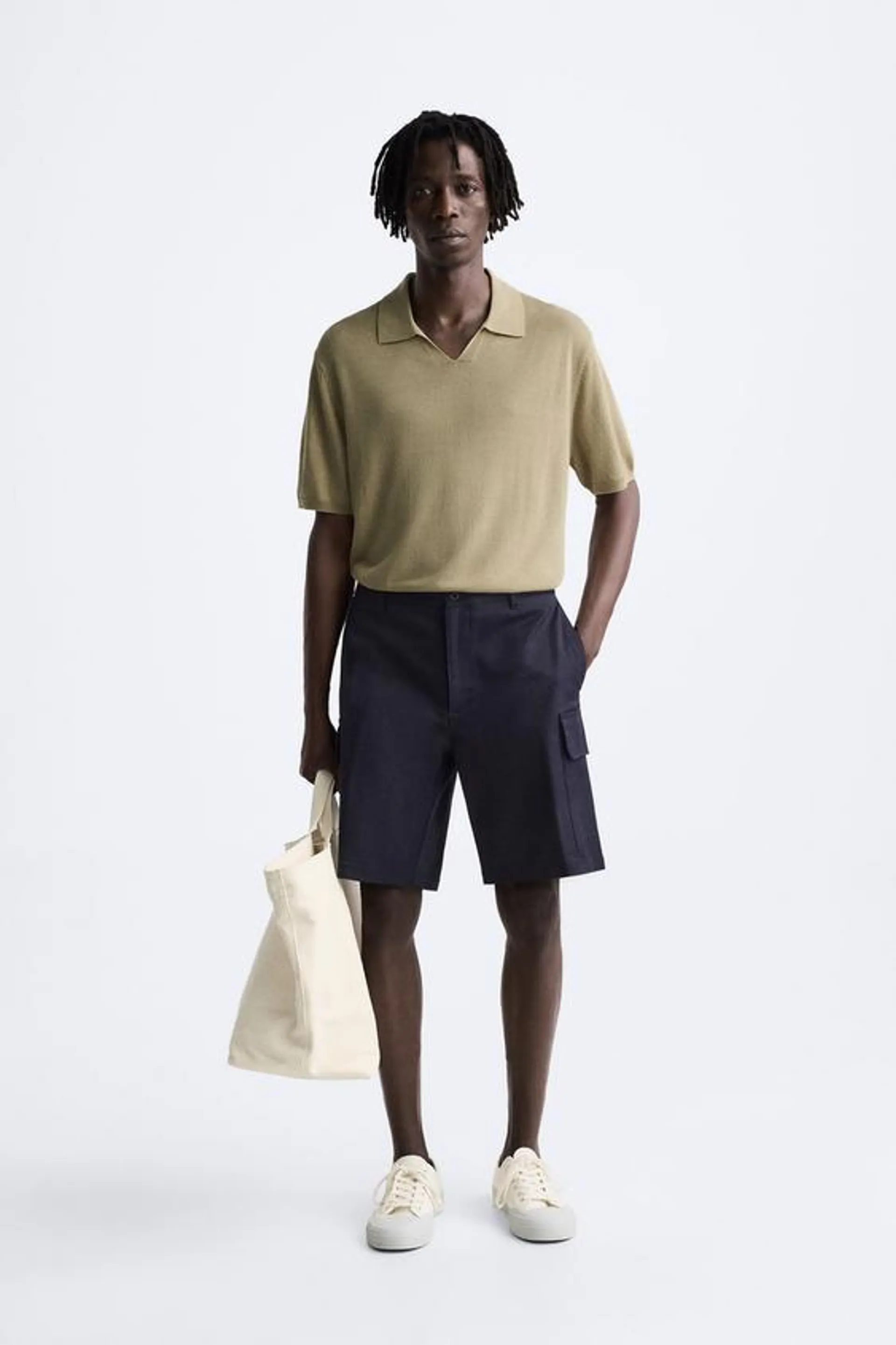 LYOCELL - LINEN KNIT POLO SHIRT