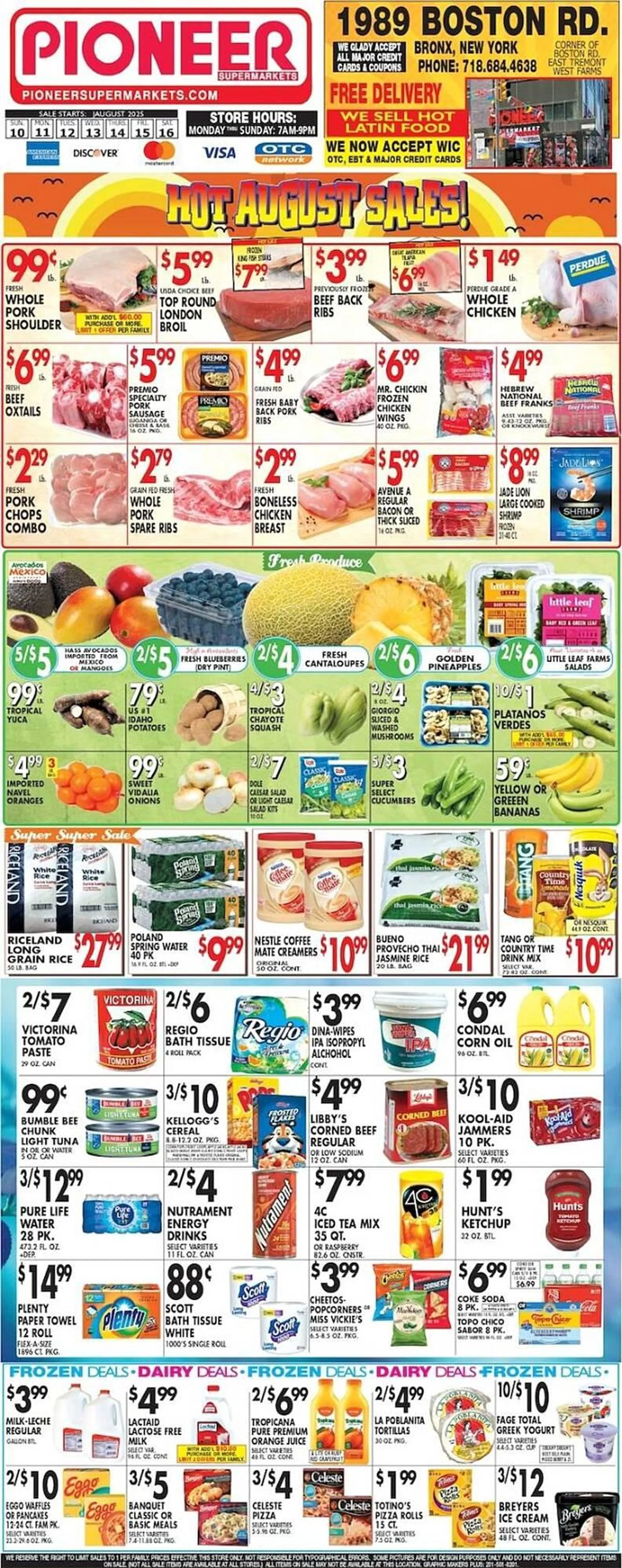 Weekly ad Pioneer Supermarkets Weekly Ad from August 10 to August 16 2025 - Page 1
