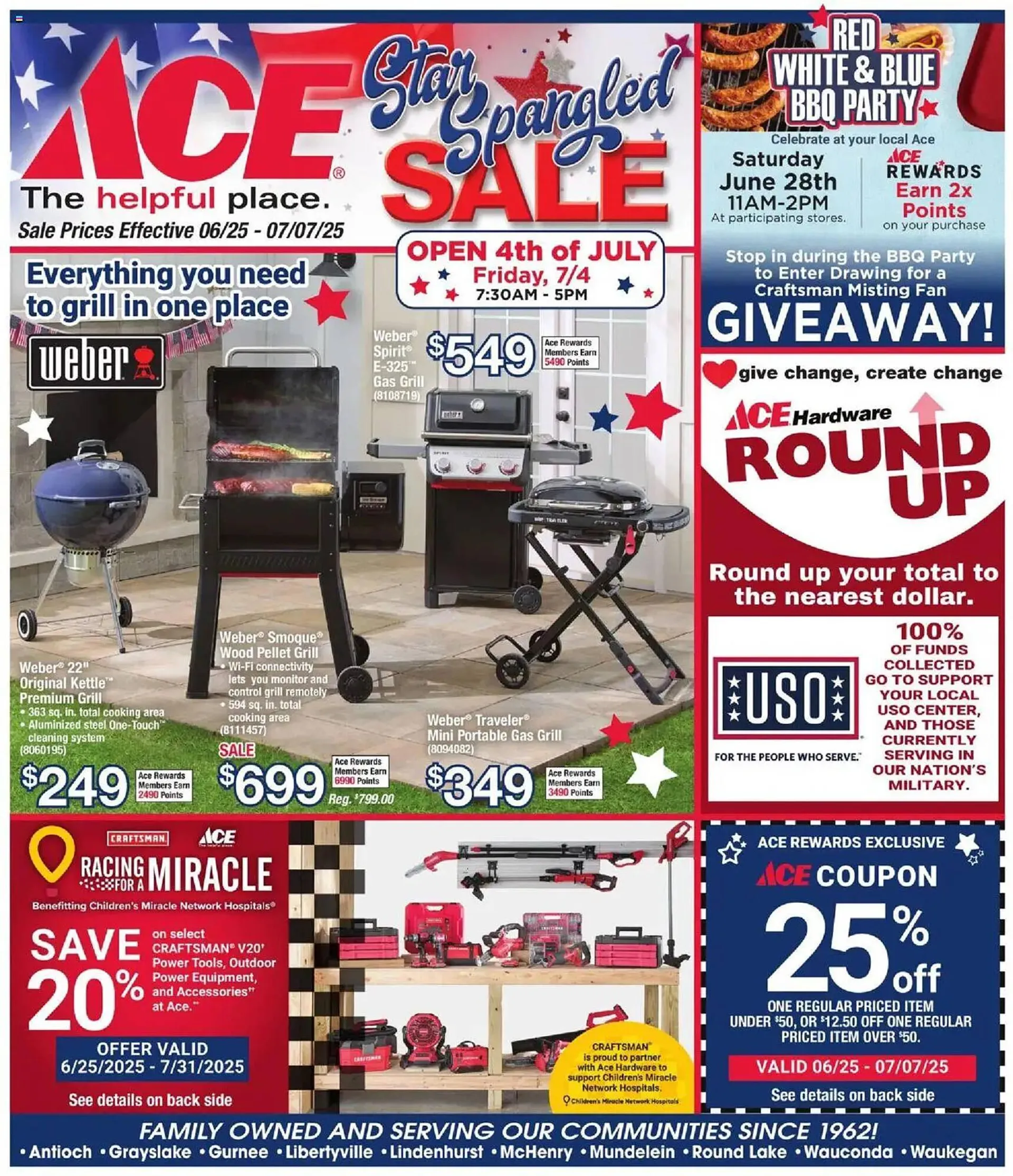 Weekly ad Ace Hardware Weekly Ad from June 25 to July 7 2025 - Page 1