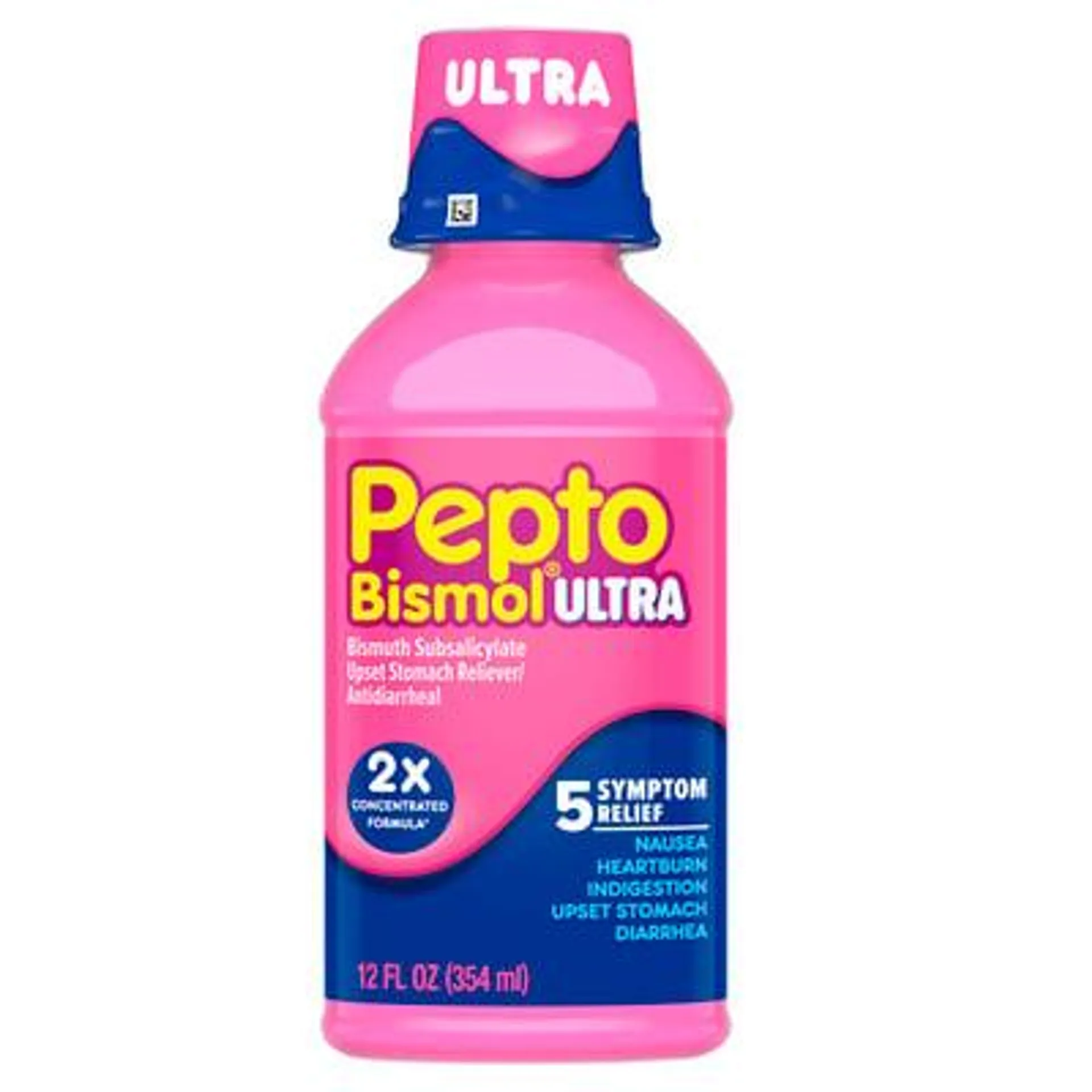 Pepto-Bismol, Multi-Symptom - Pepto Bismol Ultra Liquid, Upset Stomach & Diarrhea Relief, Over-the-Counter Medicine, 12 Oz