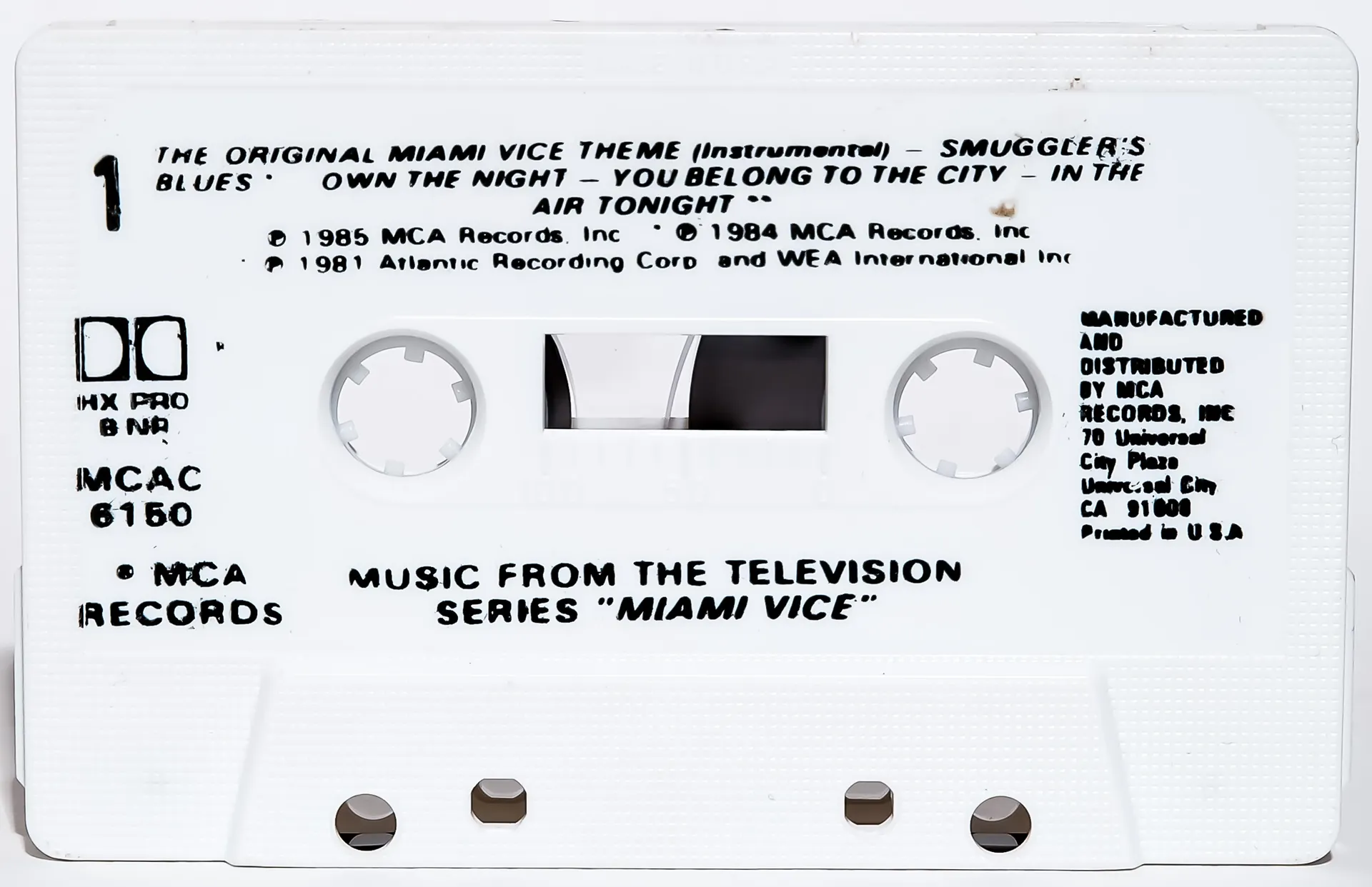 Miami Vice Soundtrack Cassette Photograph 40x60 Pop Art Photography, Unsinged