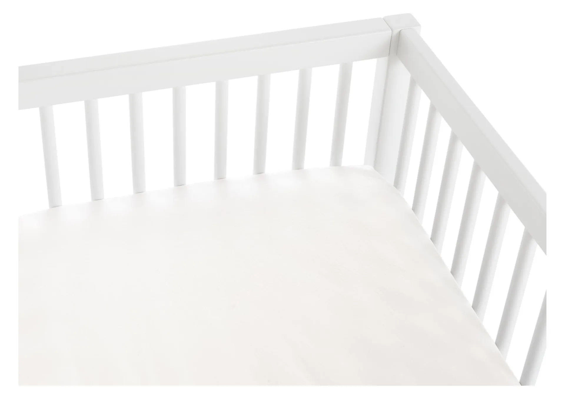 Signature Percale Crib Fitted Sheet in White