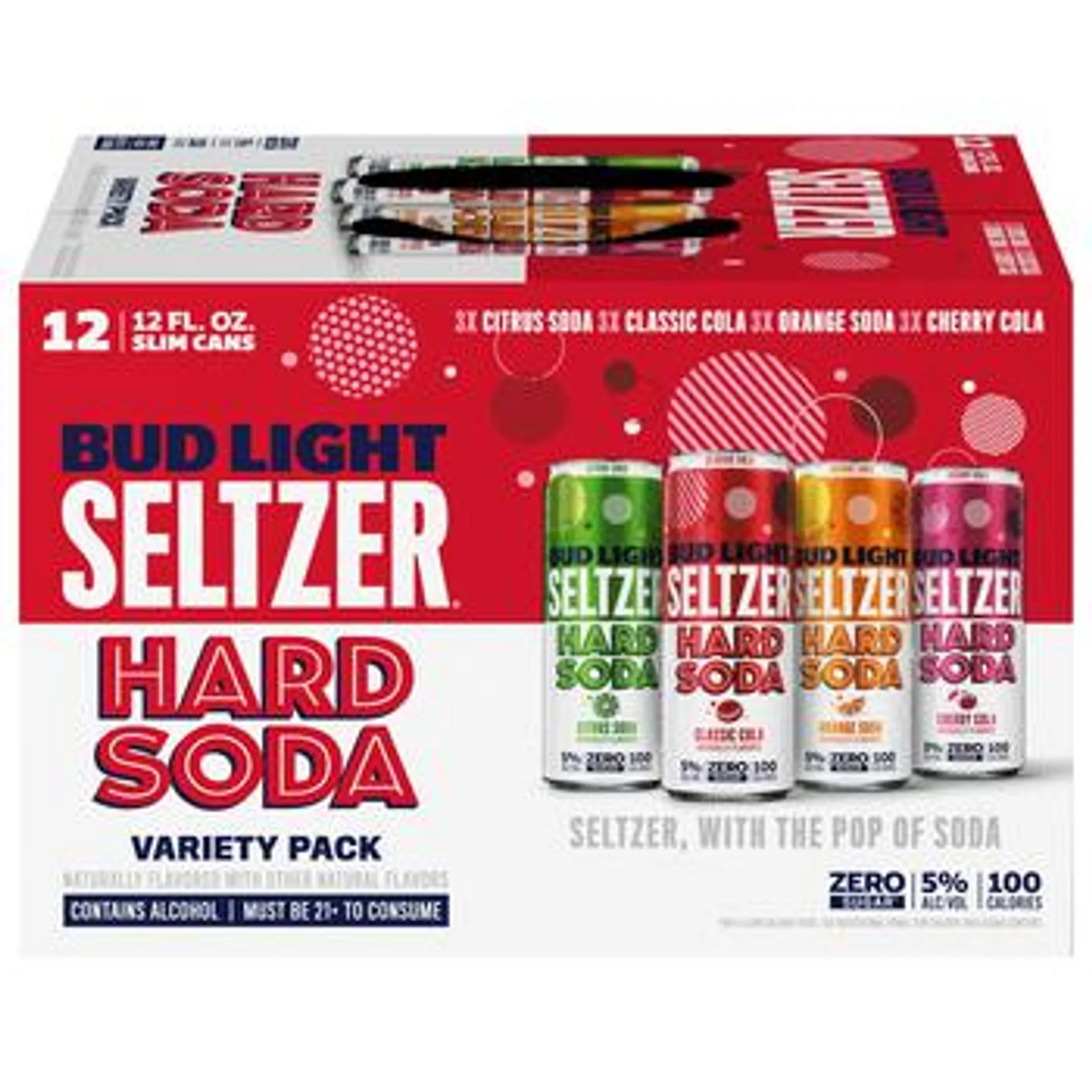 12PK BUD LT HRD SODA SELTZ