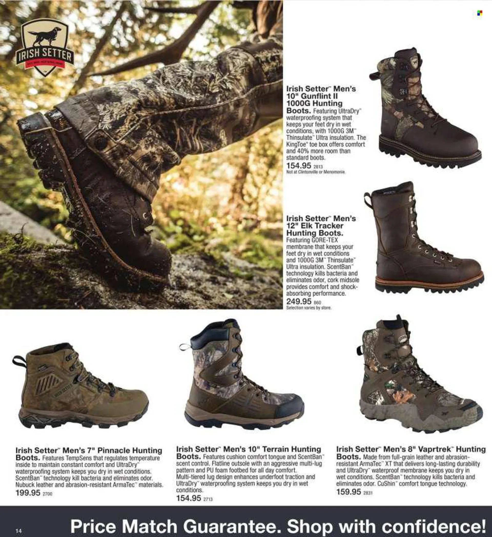 Fleet Farm Flyer - 08/08/2022 - 11/28/2022 - Sales products - boots, hunting boots, cushion, foam footbed. Page 13.