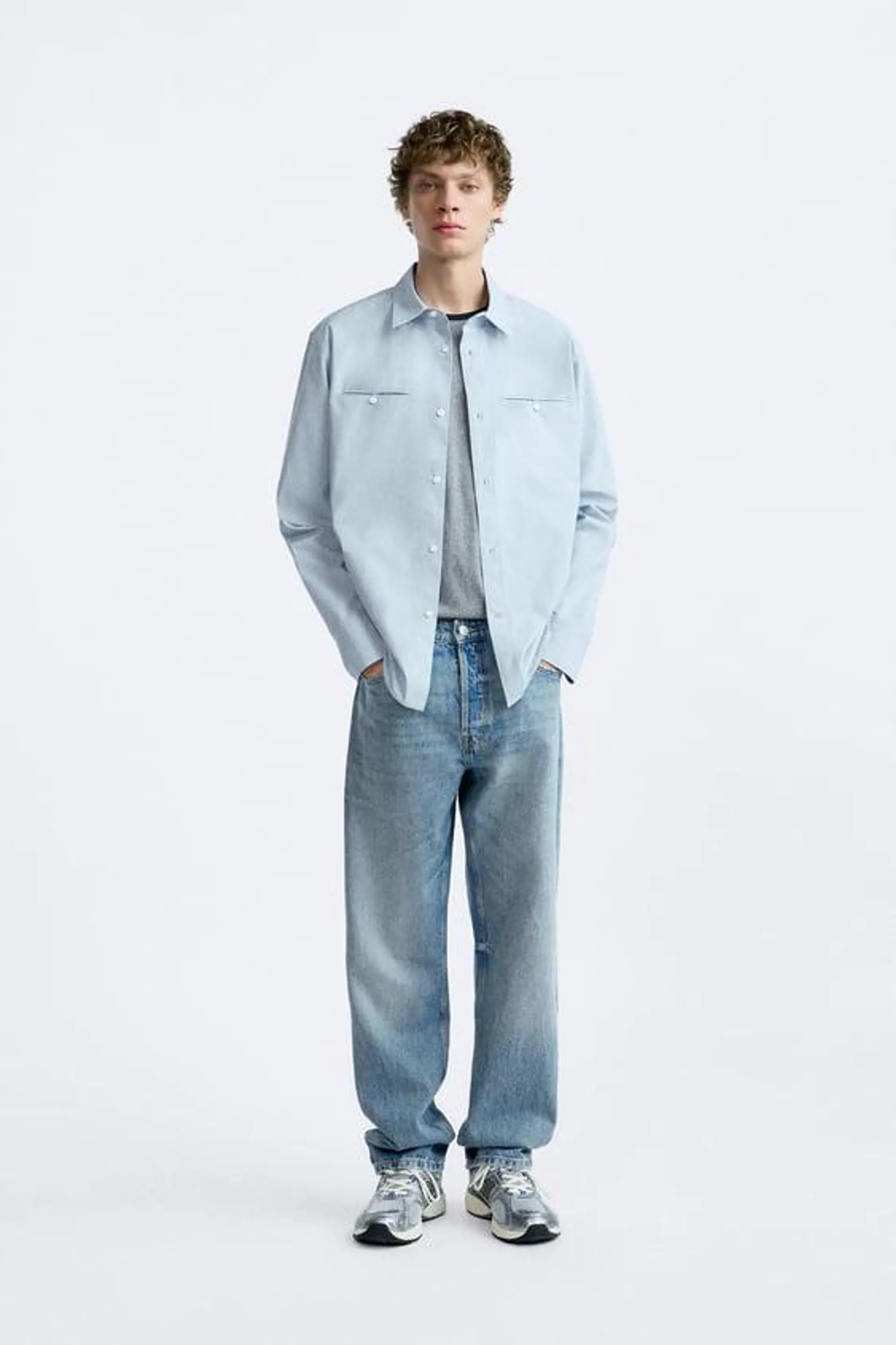 POPLIN SHIRT WITH POCKETS