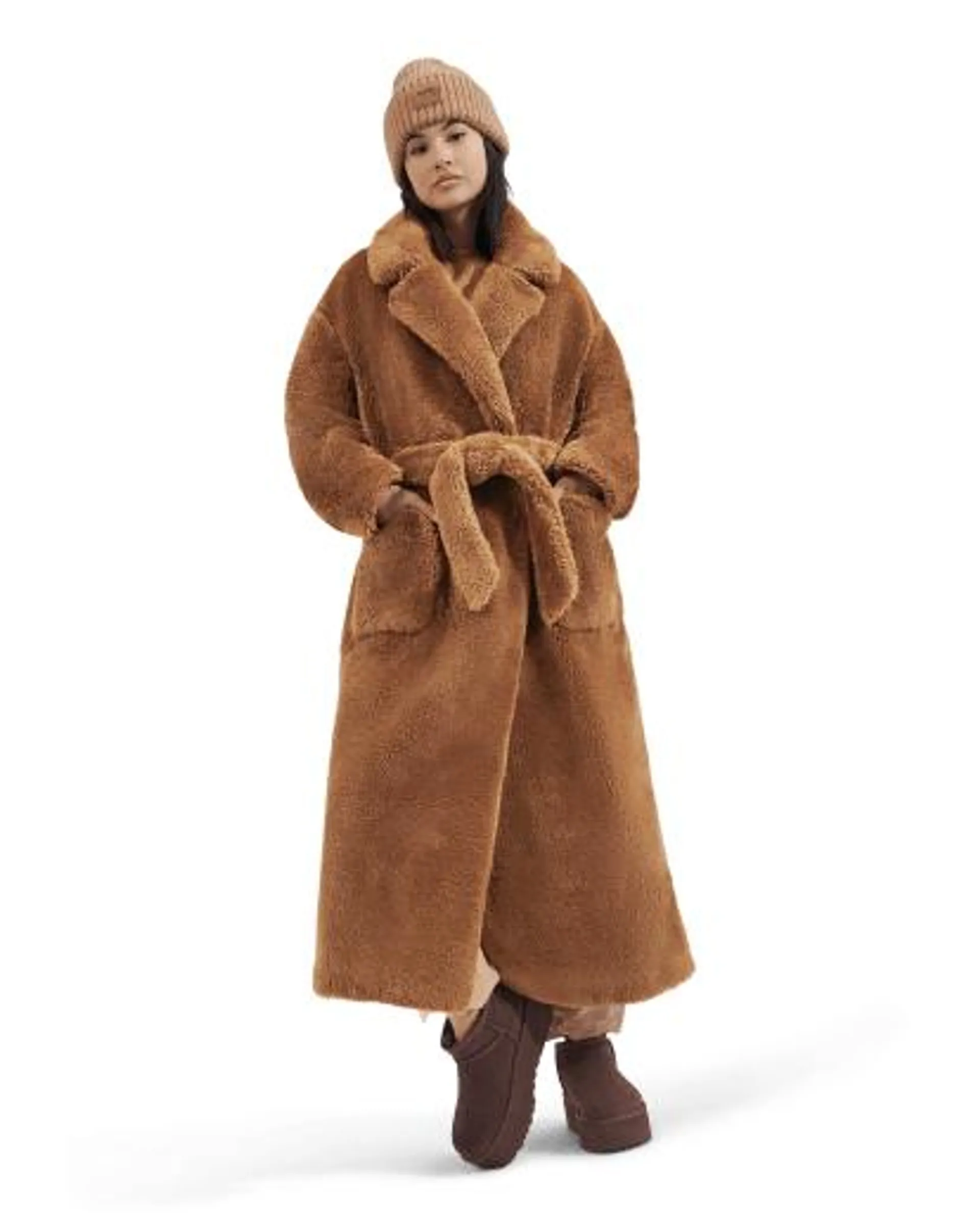 Alesandra Faux Fur Wrap Coat