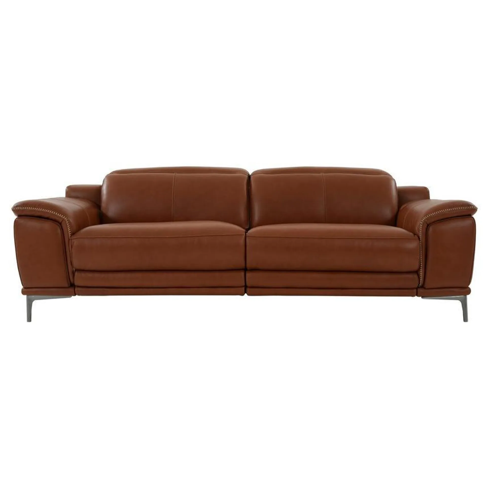 Katherine Tan Leather Power Reclining Sofa