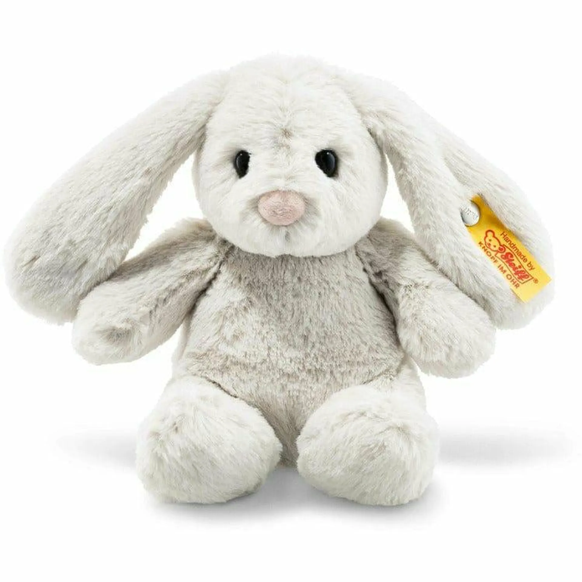 Hoppie Rabbit, Light Grey, 8 Inches