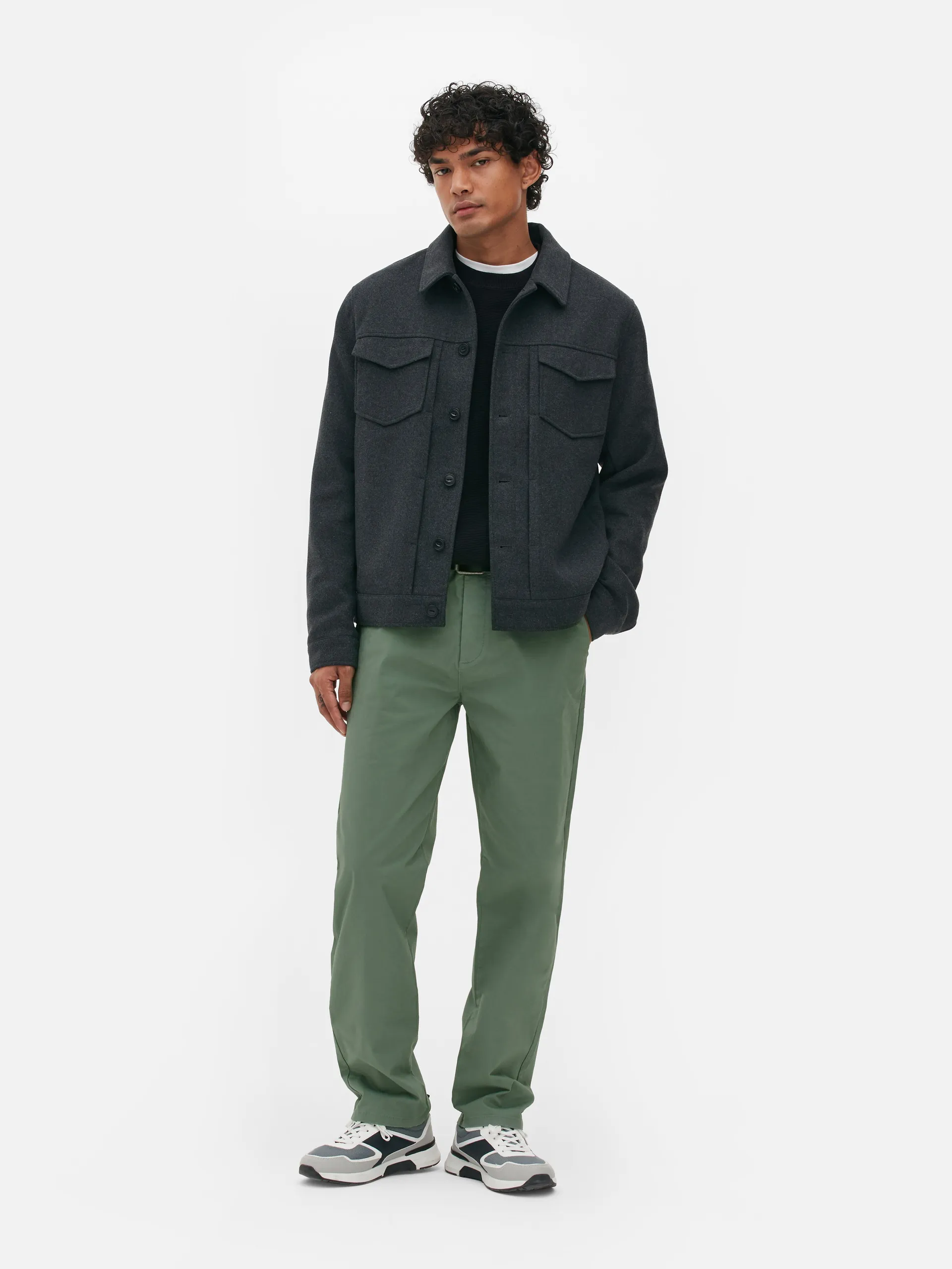 Stretch Straight Chino Trousers