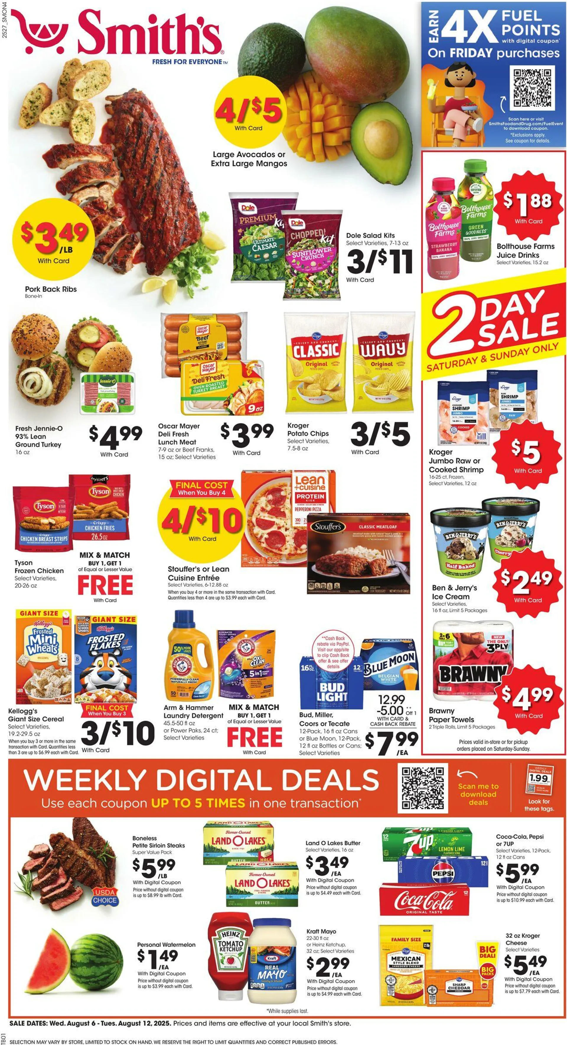 Weekly ad Smith's Current weekly ad from August 6 to August 12 2025 - Page 1