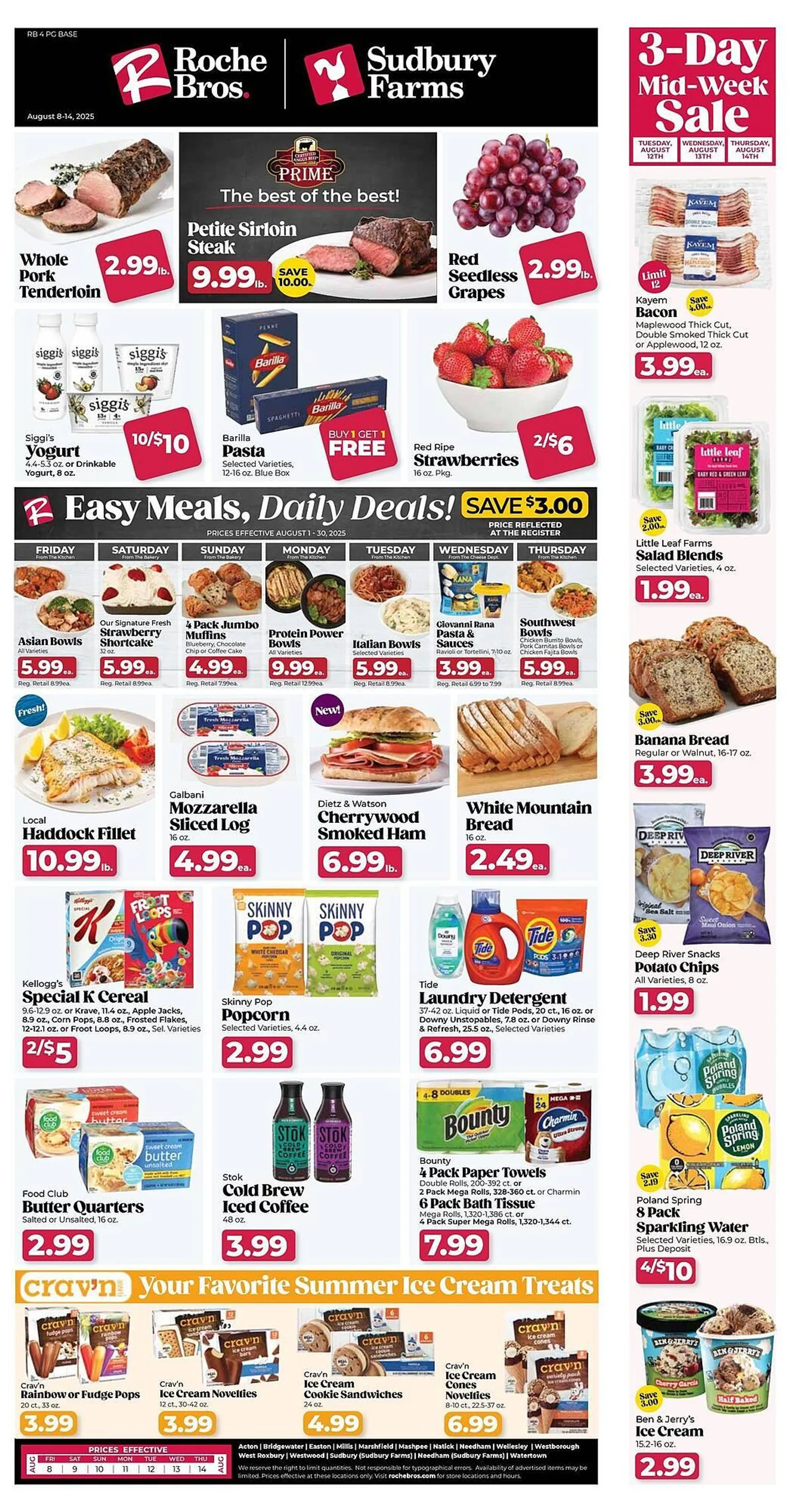 Weekly ad Roche Bros Weekly Ad from August 10 to August 14 2025 - Page 1