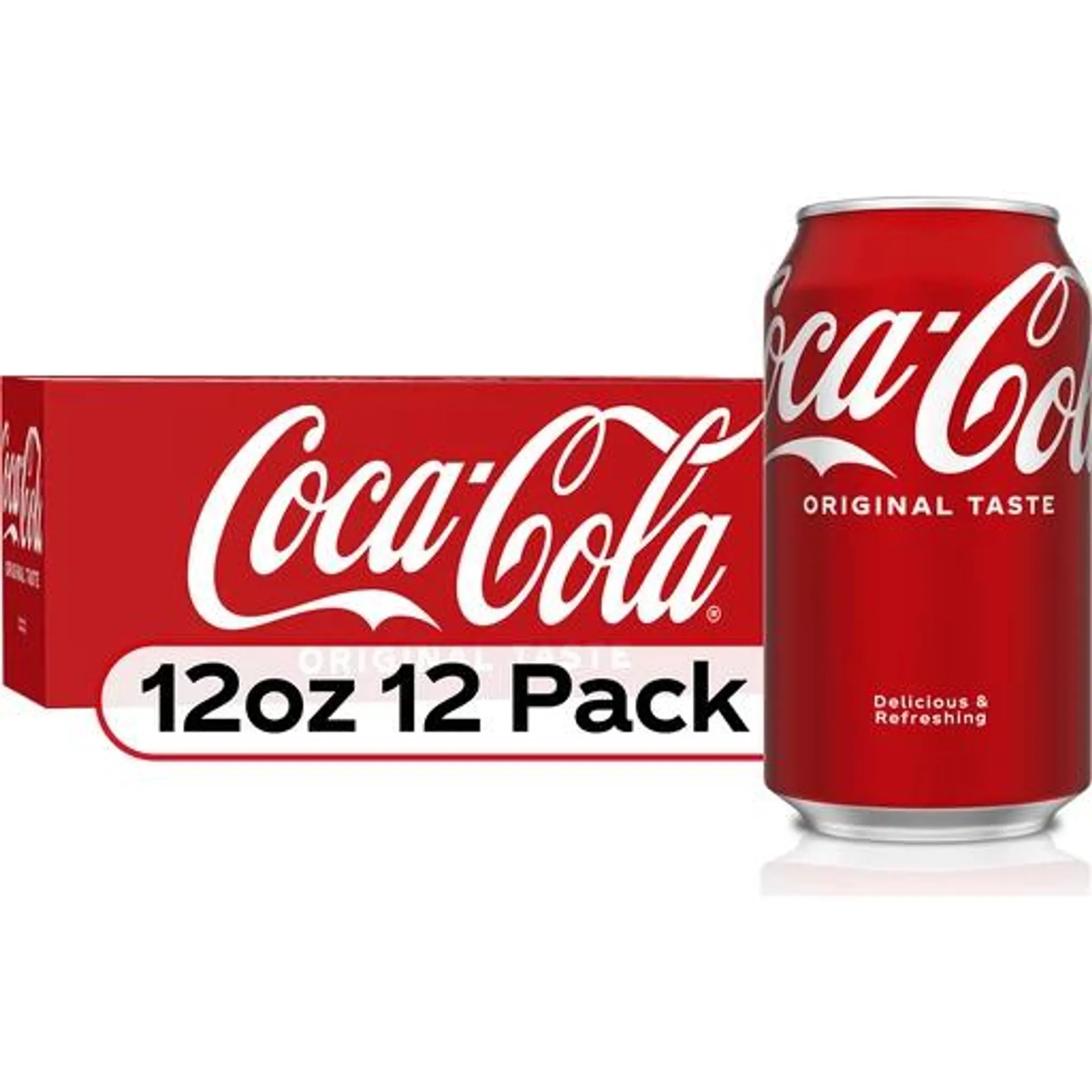 Coca Cola Original Taste Soda 12 fl oz can 12 pack