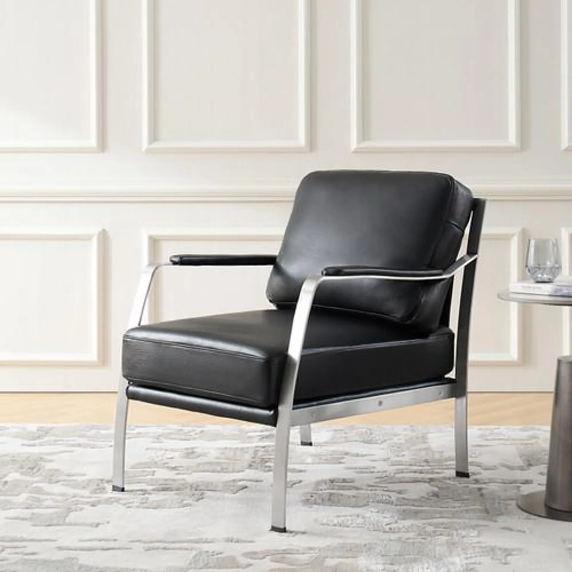 Giuseppe Modern Genuine Leather Armchair