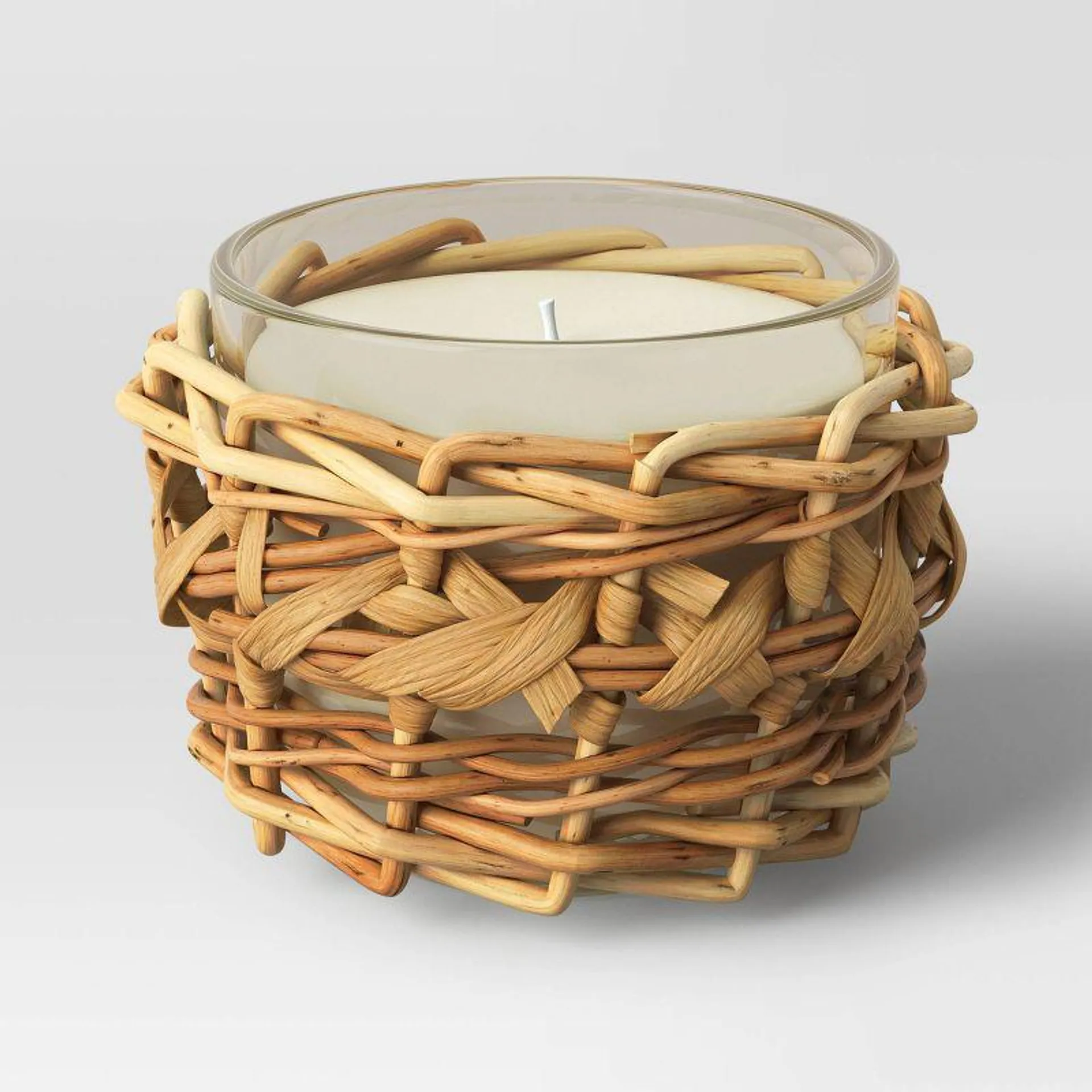 Glass and Wicker Candle - Threshold™ designed with Studio McGee
