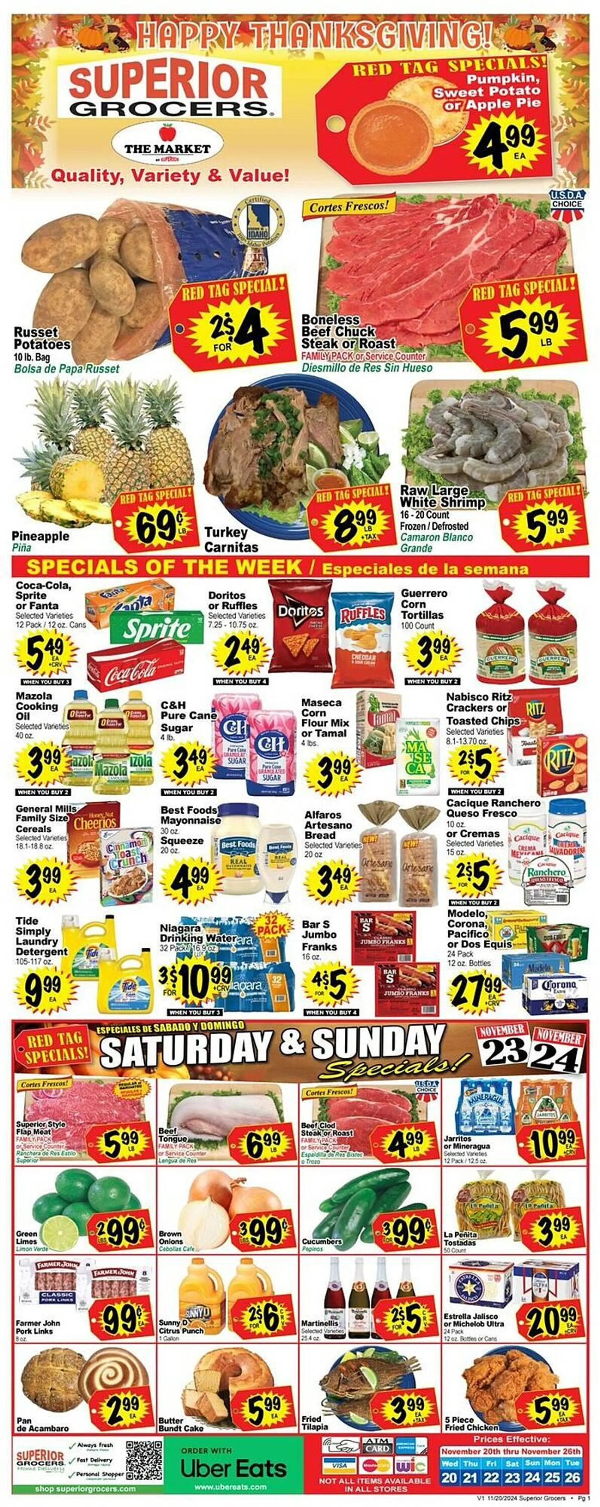 Superior Grocers Weekly Ad - 1