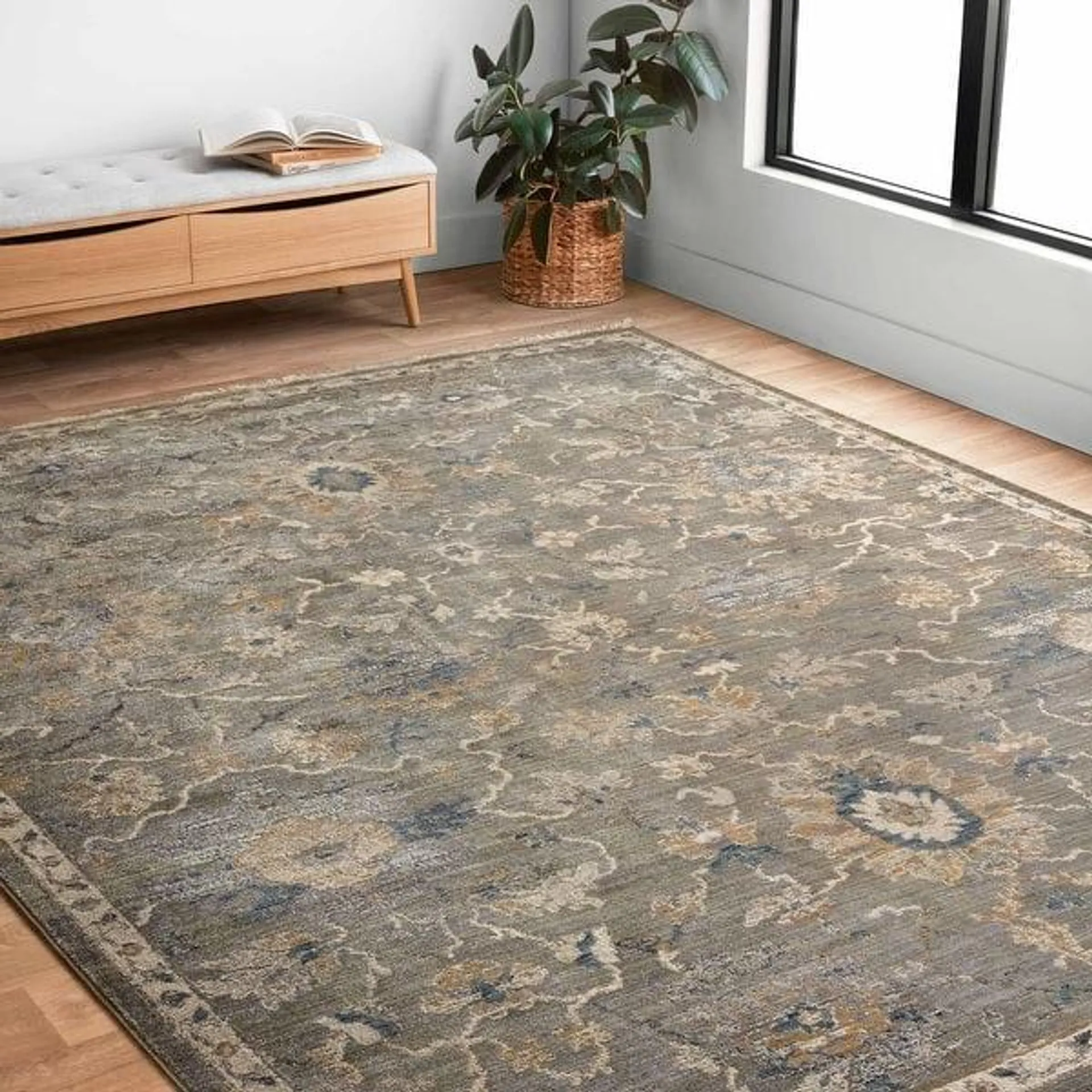 Alexander Home Jewel Botanical Boho Area Rug