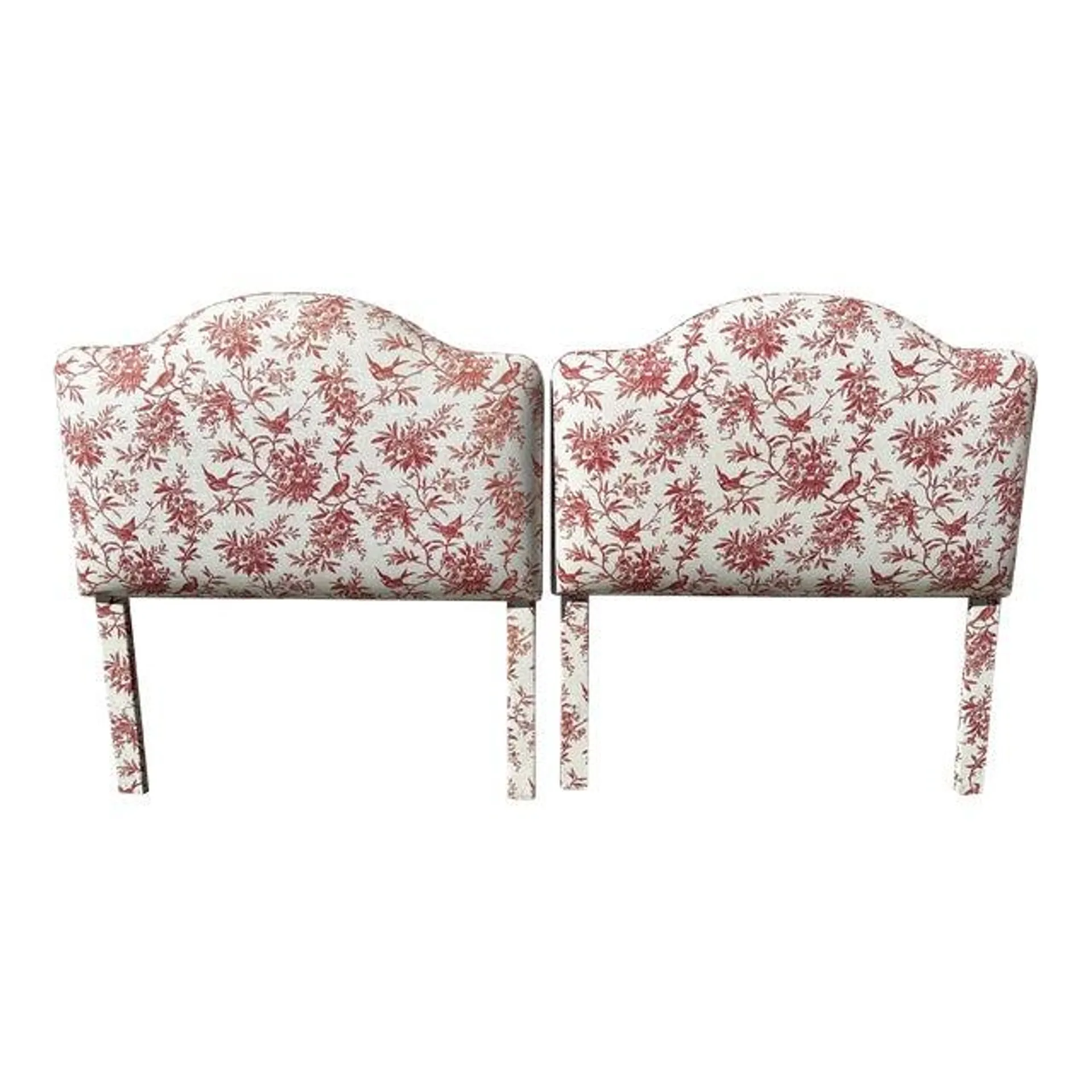 Rustic European Toile Print Twin Headboards-A Pair