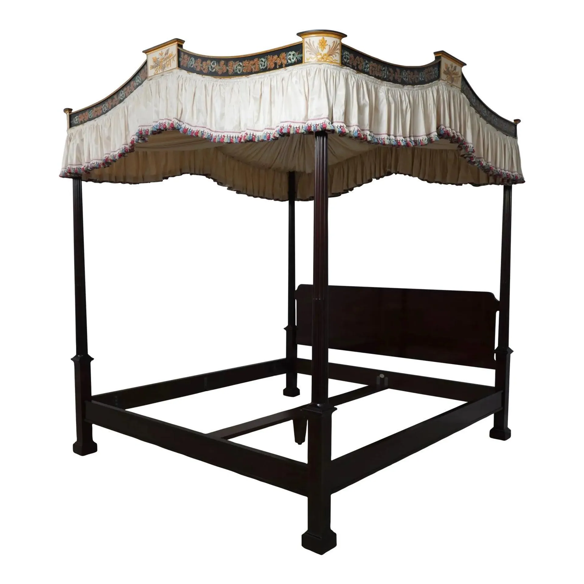 Baker King Size Stately Homes Mahogany Canopy Bed