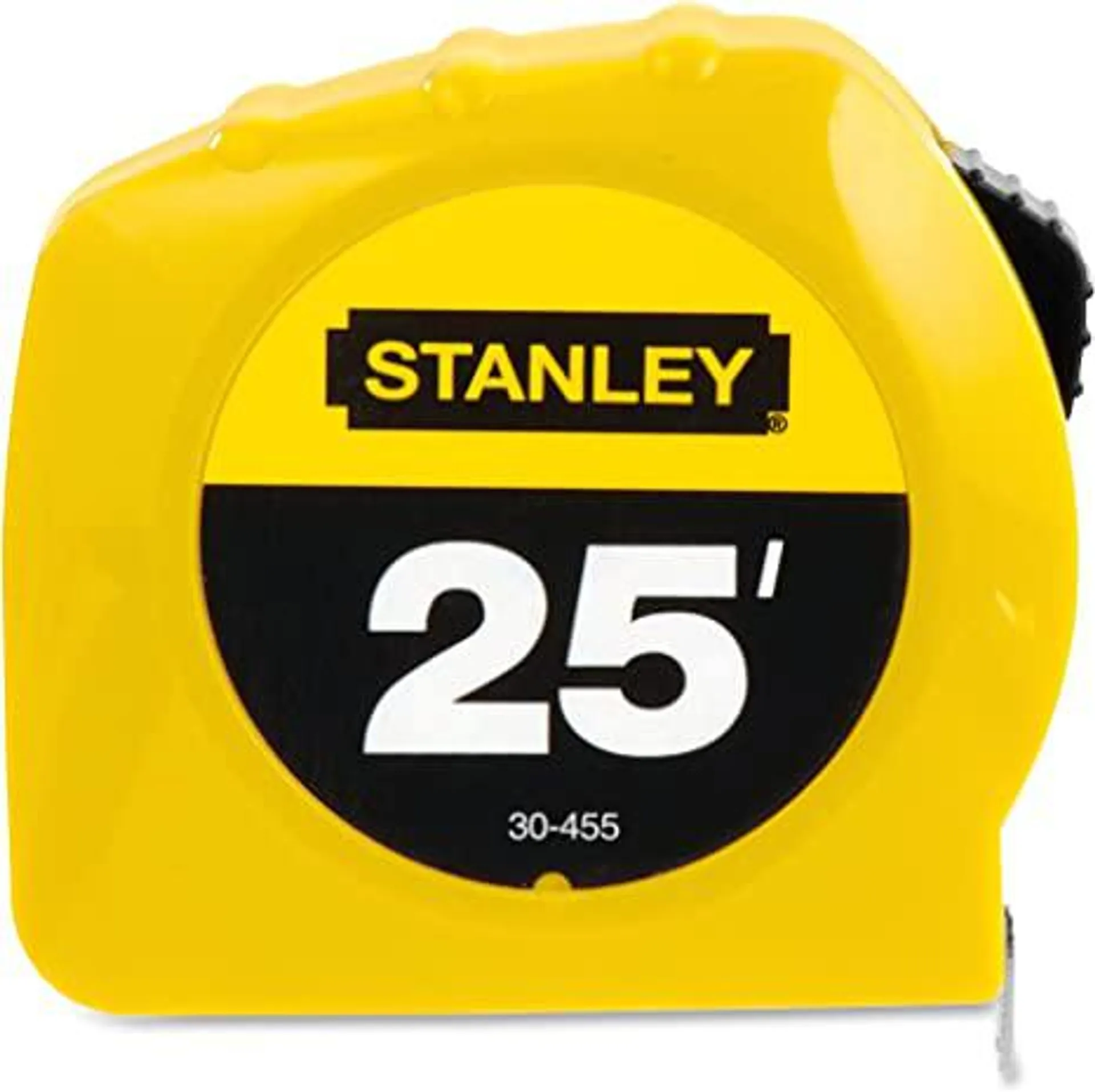 Stanley 30455 Power Return Tape Measure, Plastic Case, 1-Inch x 25ft, Yellow