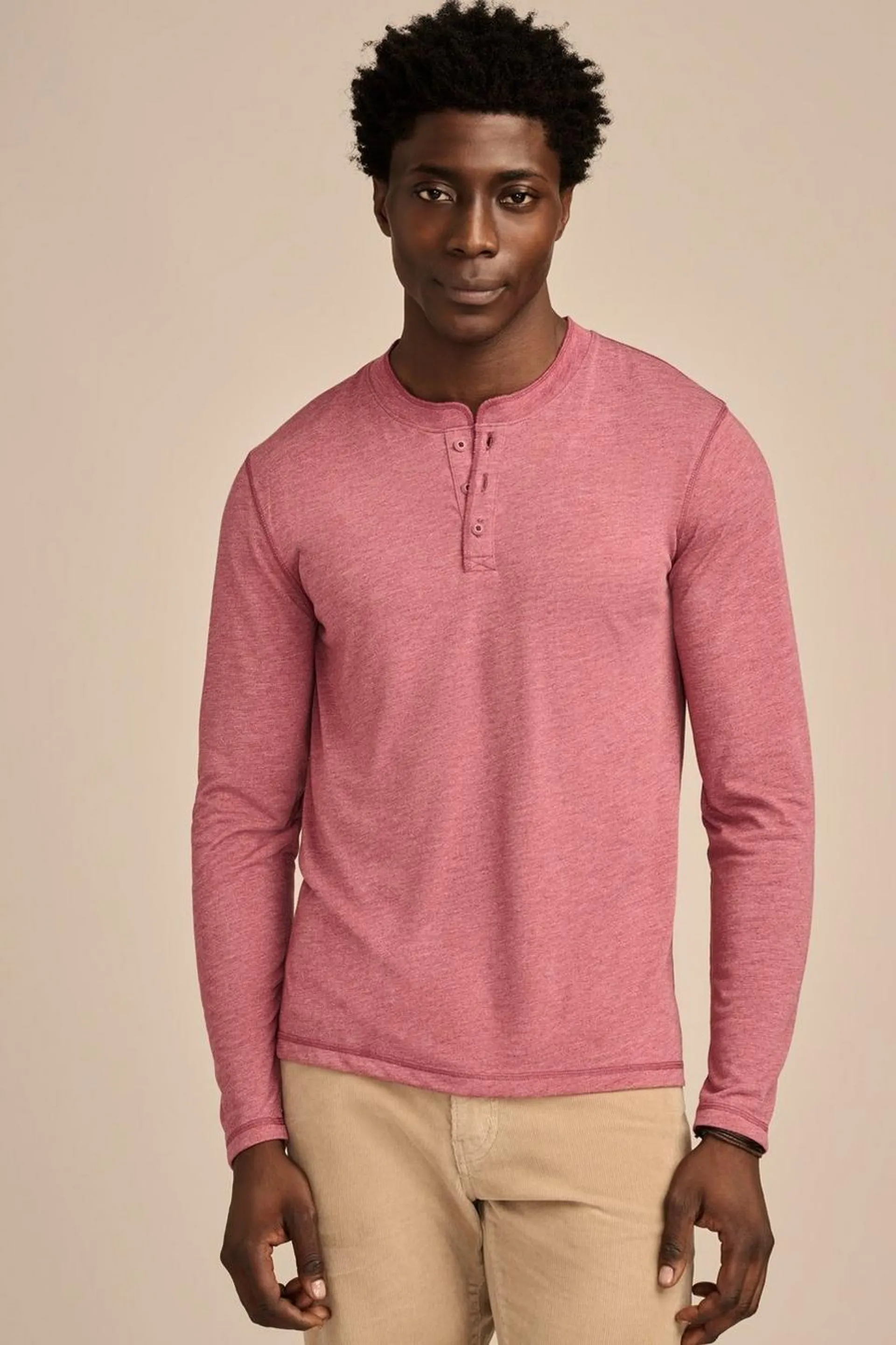 tencel jersey long sleeve henley