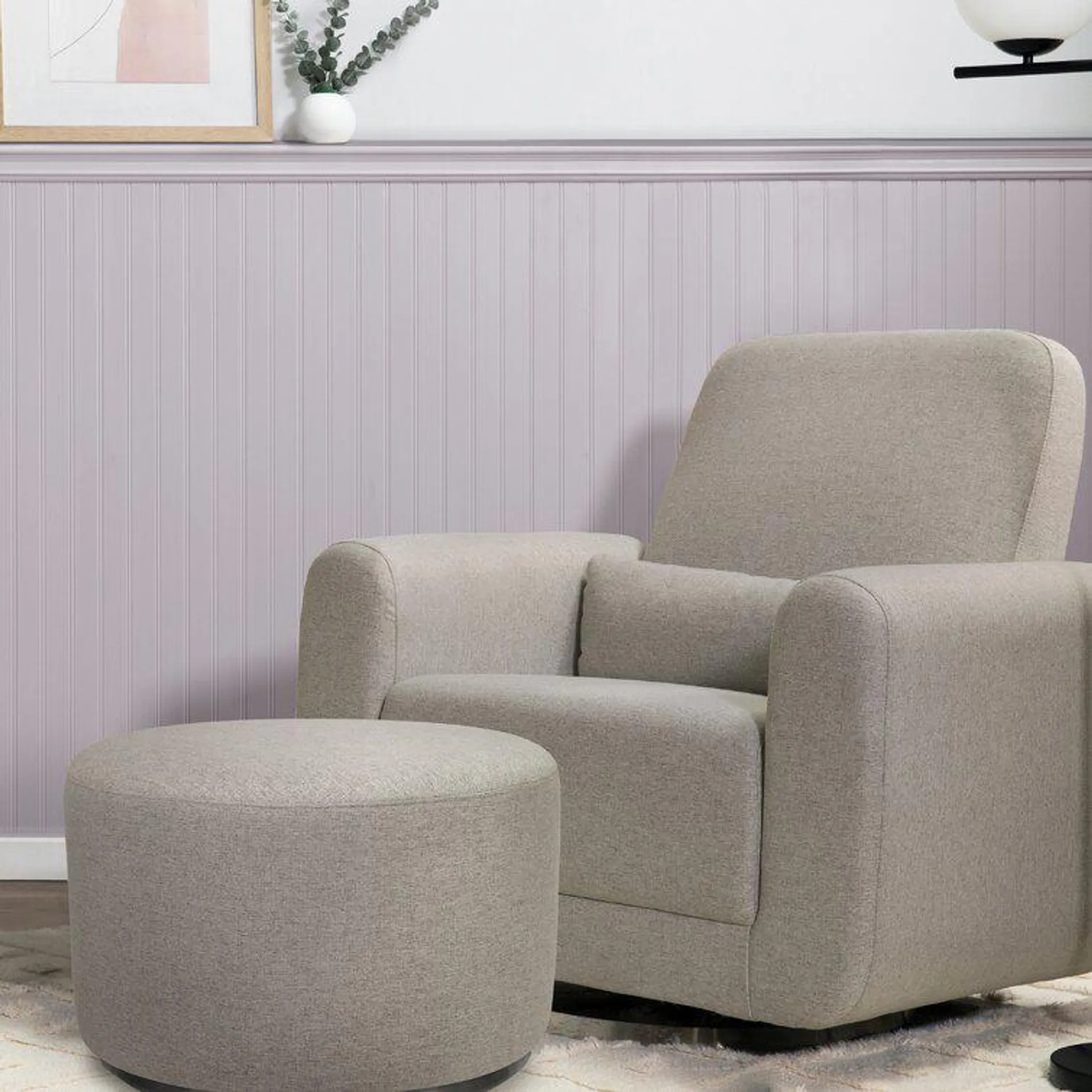Tuba Glider and Ottoman Set In Eco-Performance Fabric | Water Repellent & Stain Resistant