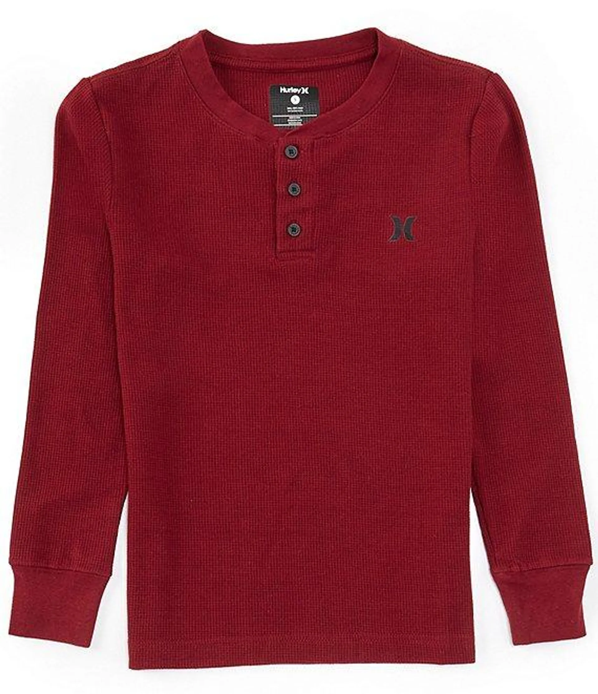 Big Boys 8-20 Long Sleeve Thermal Henley Pullover Shirt