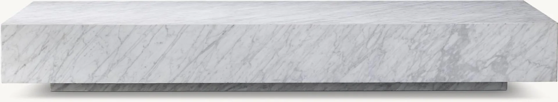 Low Marble Plinth Coffee Table