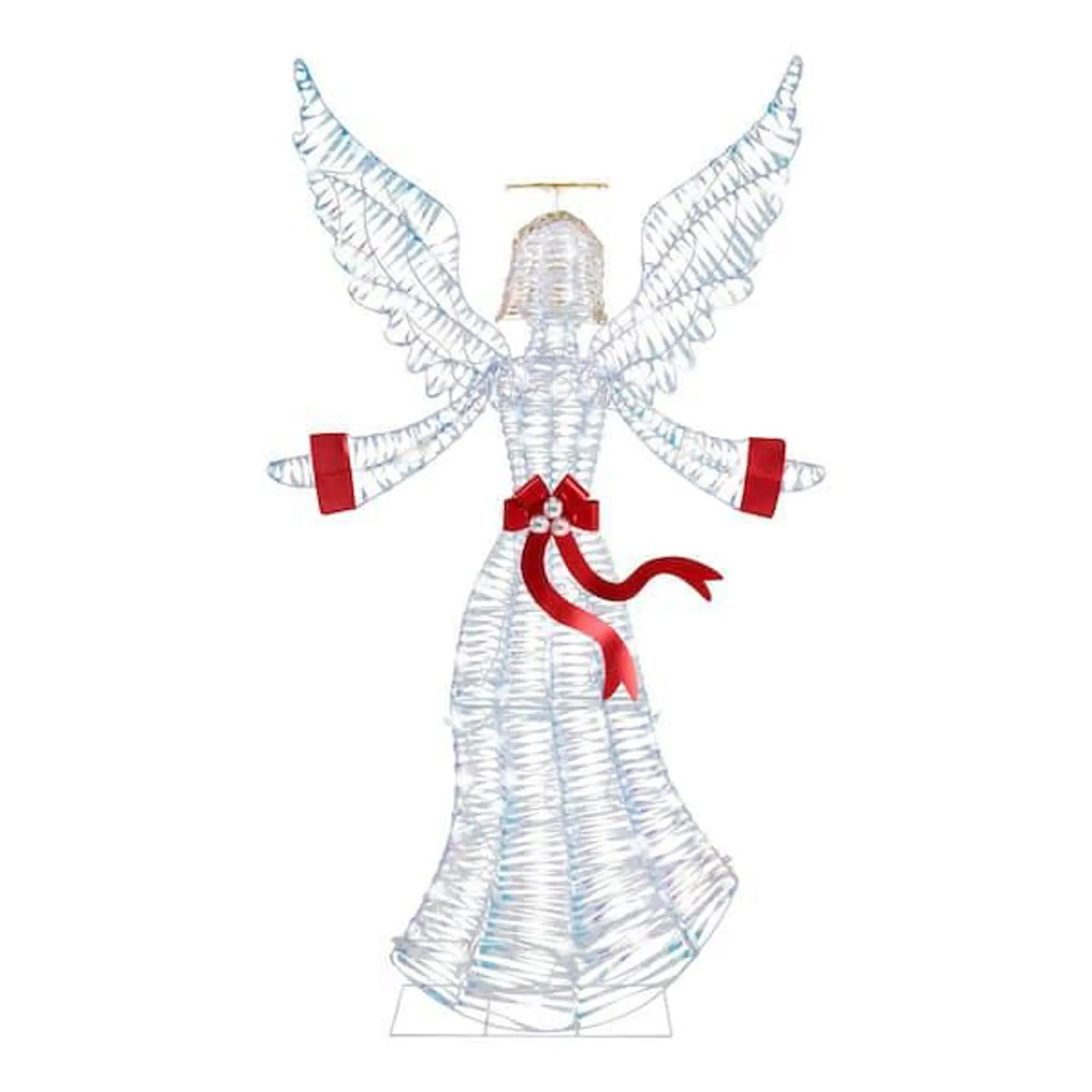 6 ft. Iridescent Ribbon Angel Holiday Yard Decoration