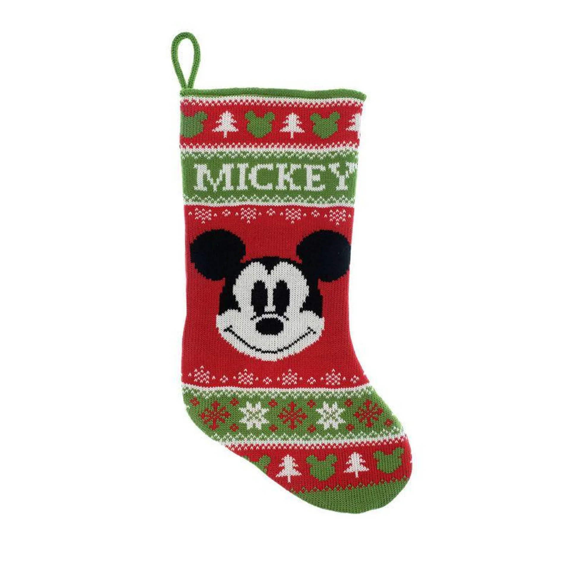 19" Disney Mickey Mouse & Friends Mickey Mouse Knit Christmas Holiday Stocking