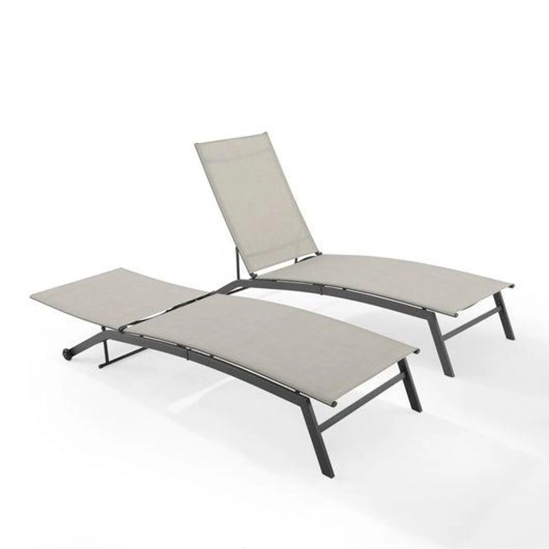 Weaver 2pc Outdoor Chaise Lounge Set
