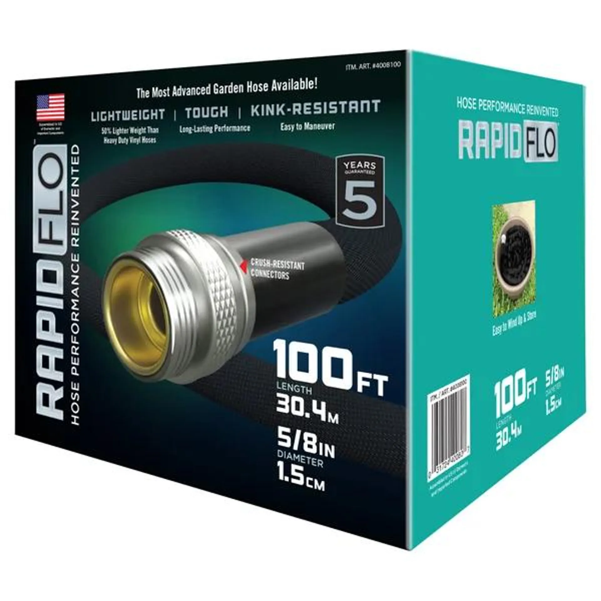 Rapid Flo 5/8 in. x 100 ft. Compact Garden Hose