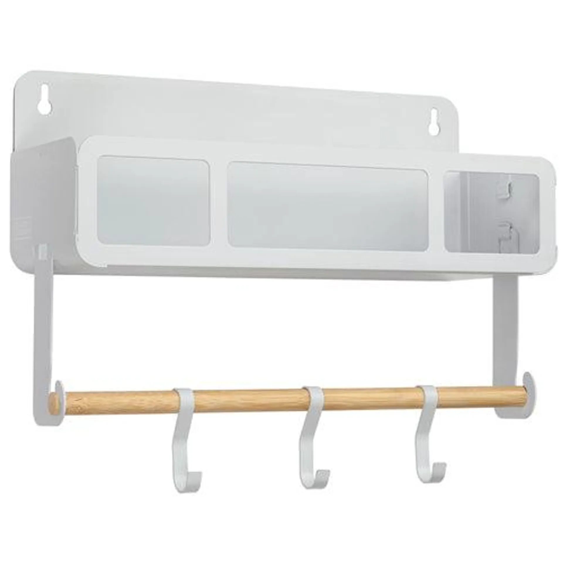 White Hanging Rack System-Shelf W/Brackets