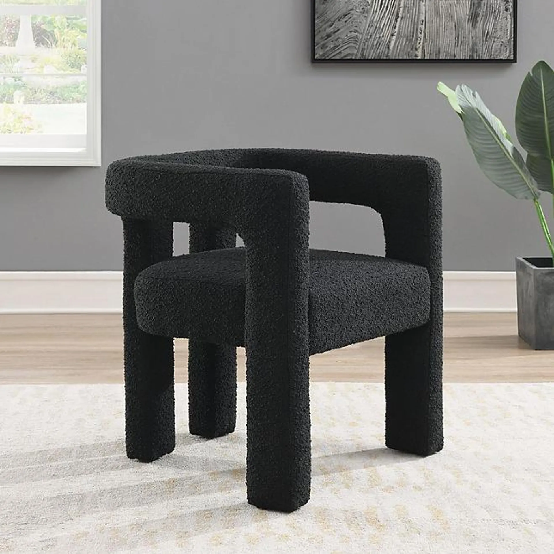 Mila Boucle Fabric Dining Chair, Assorted Colors