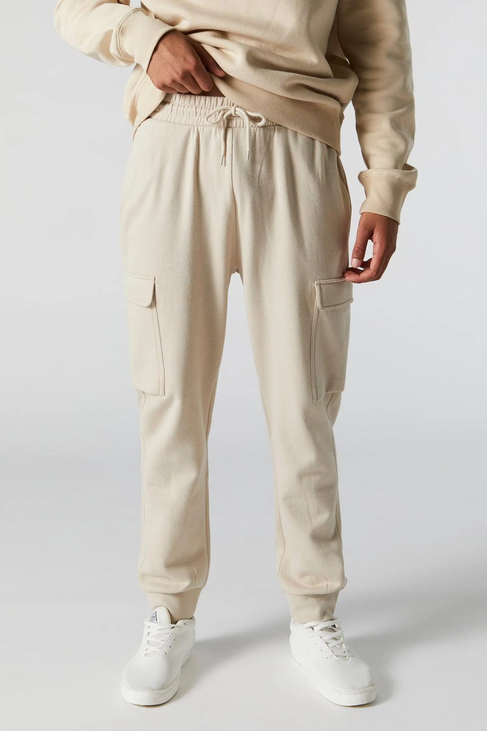 Colored Fleece Cargo Jogger