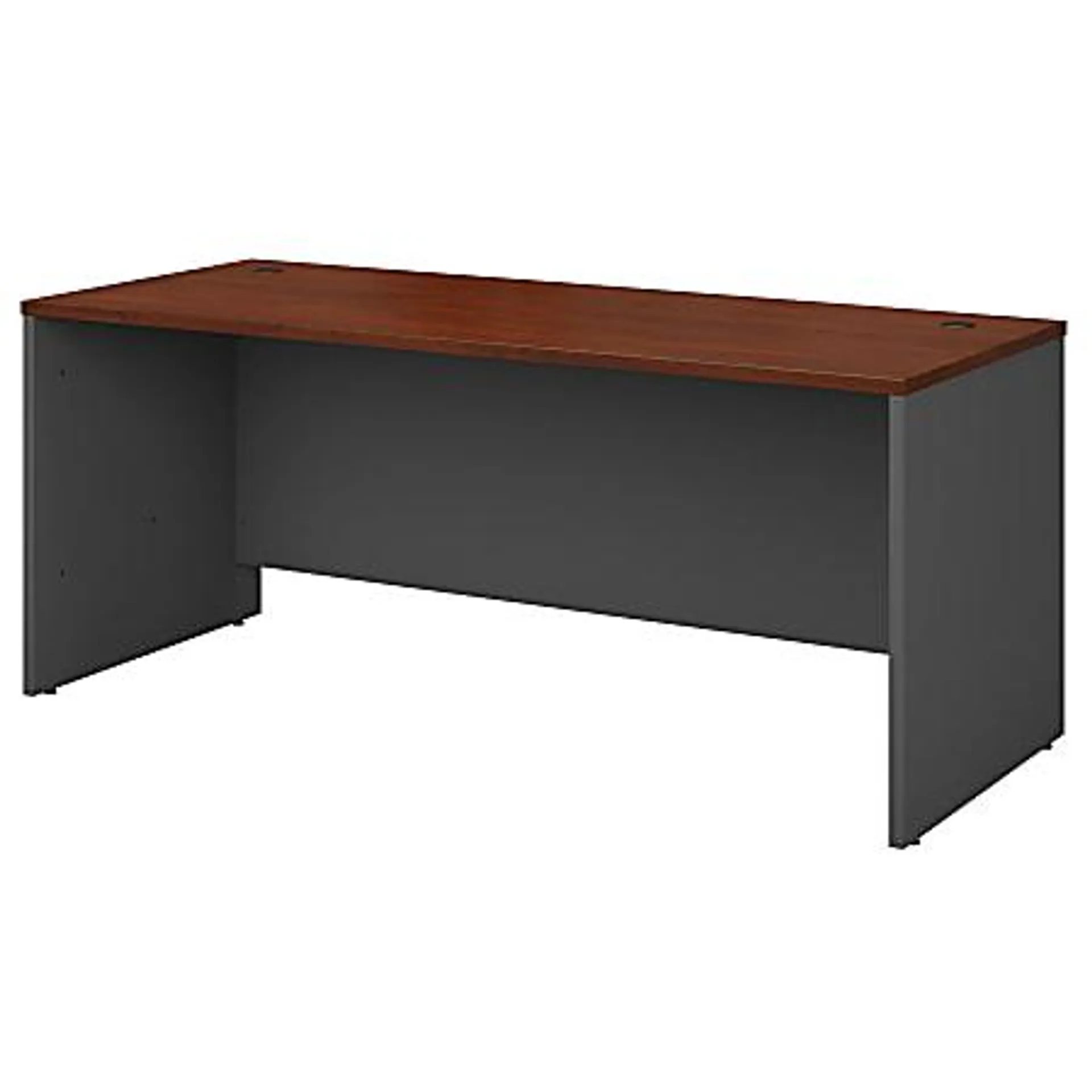 Bush Business Furniture Components 72"W Computer Desk, Hansen Cherry/Graphite Gray, Standard Delivery