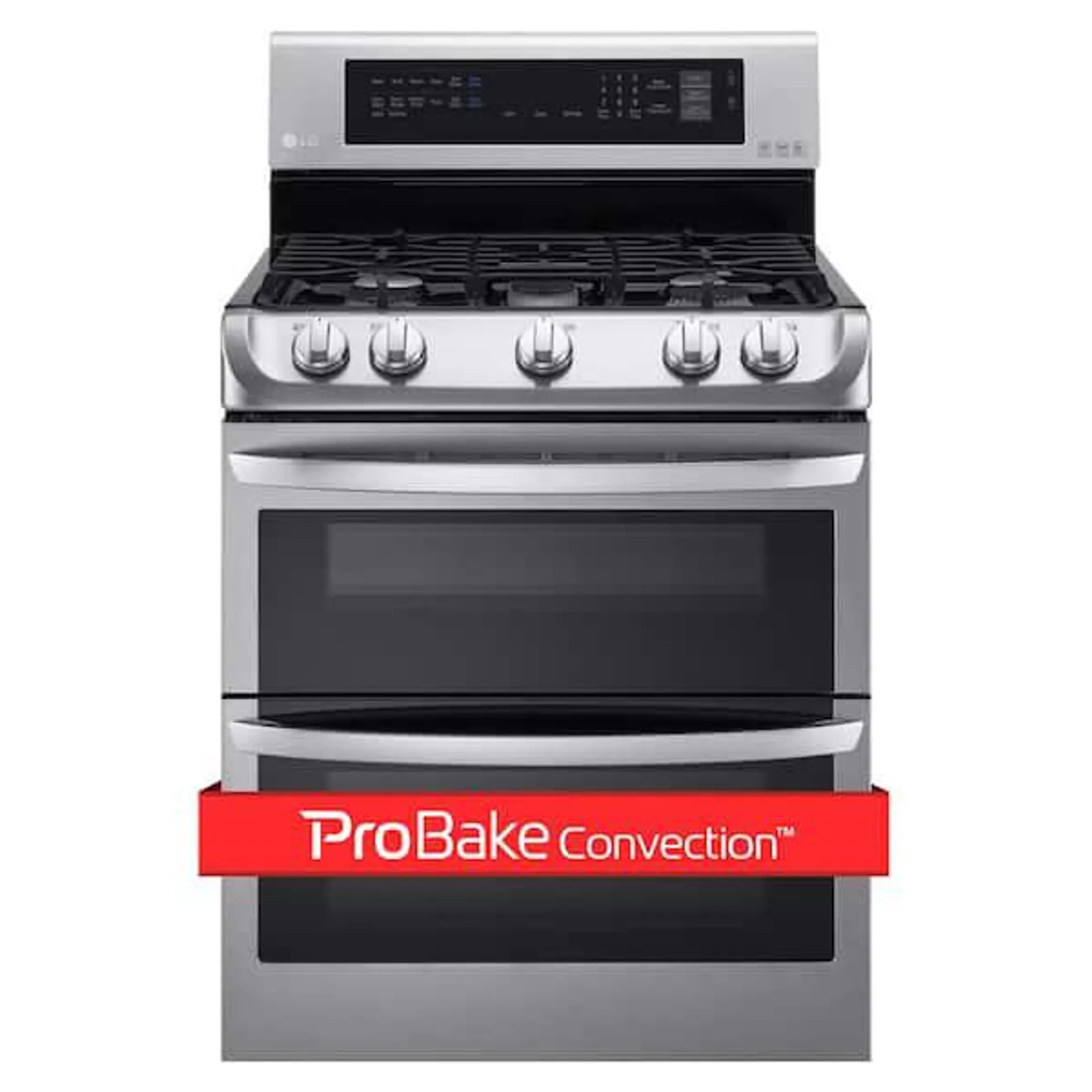 6.9 cu. ft. Double Oven Gas Range with ProBake Convection Oven, Self Clean and EasyClean in Stainless Steel