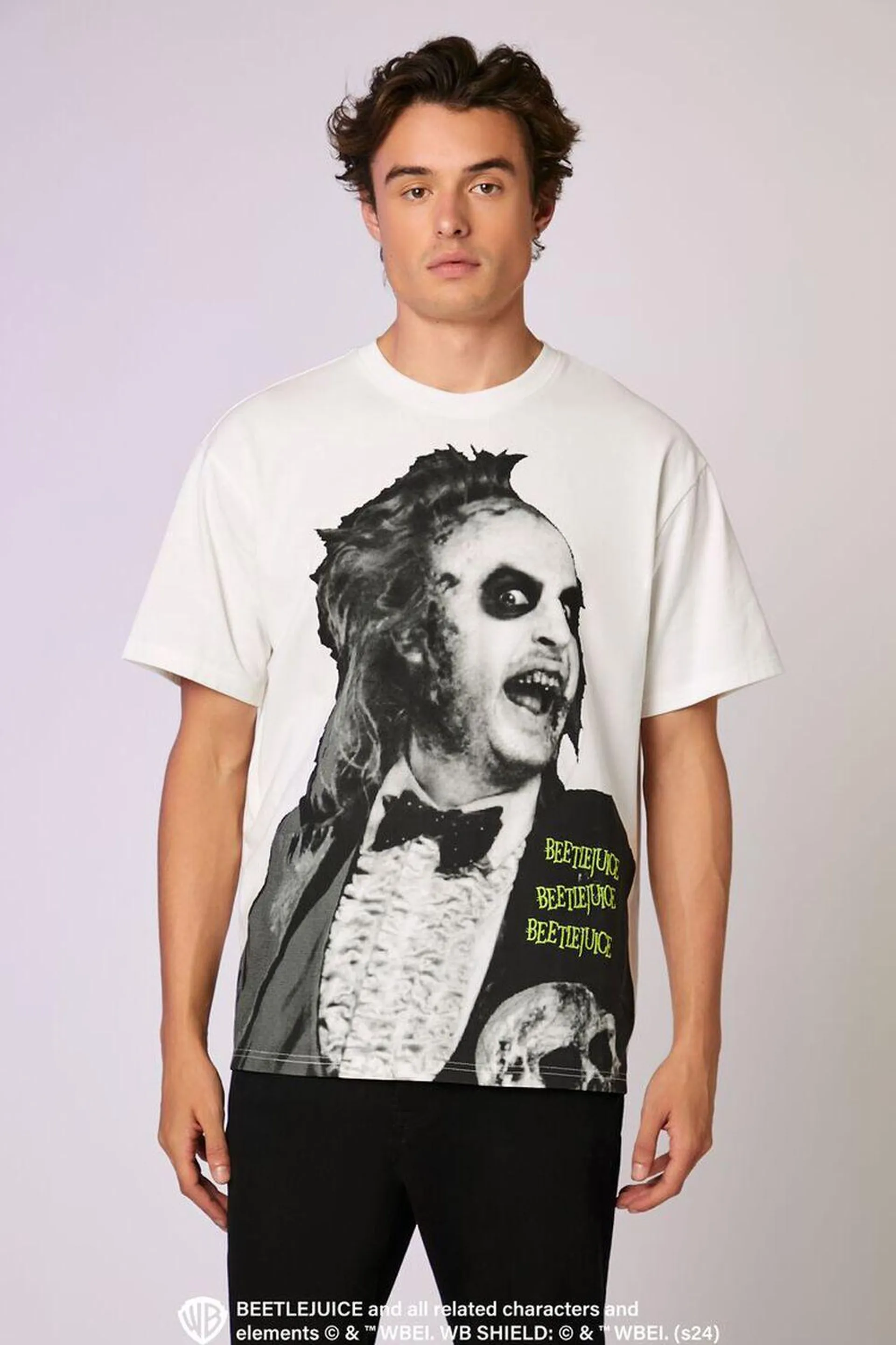 Beetlejuice Beetlejuice Embroidered Tee