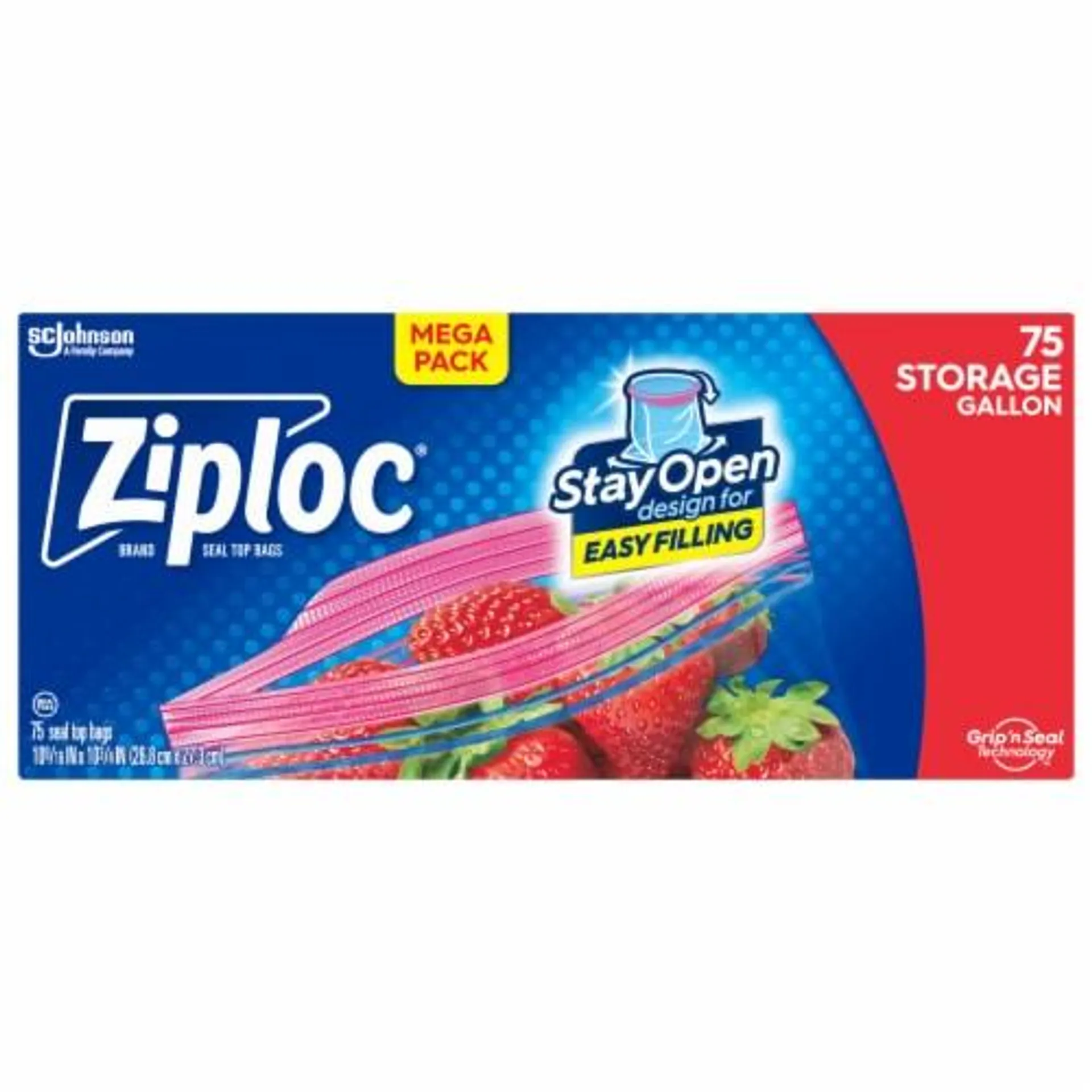 Ziploc® Stand-Up Stay Open Gallon Storage Bags Mega Pack