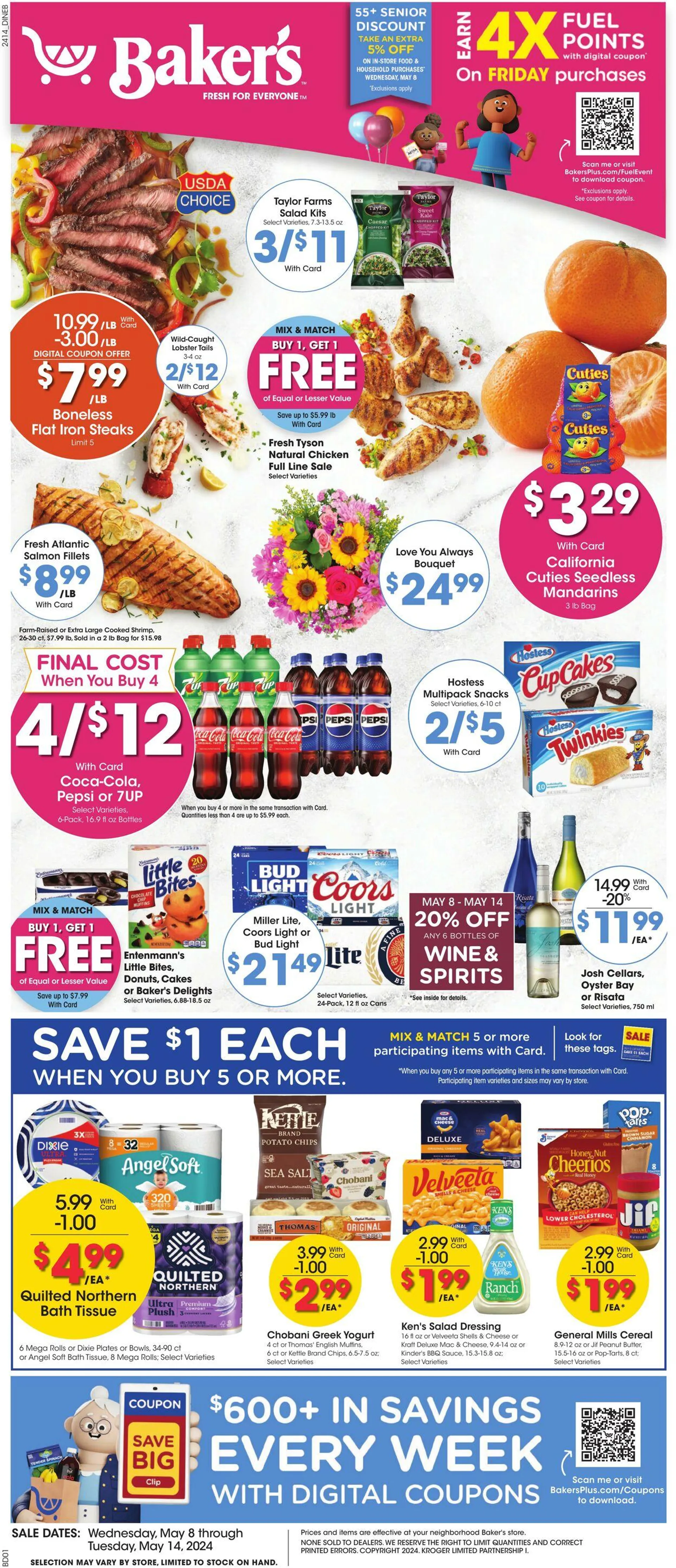 Weekly ad Baker's from May 8 to May 14 2024 - Page 1