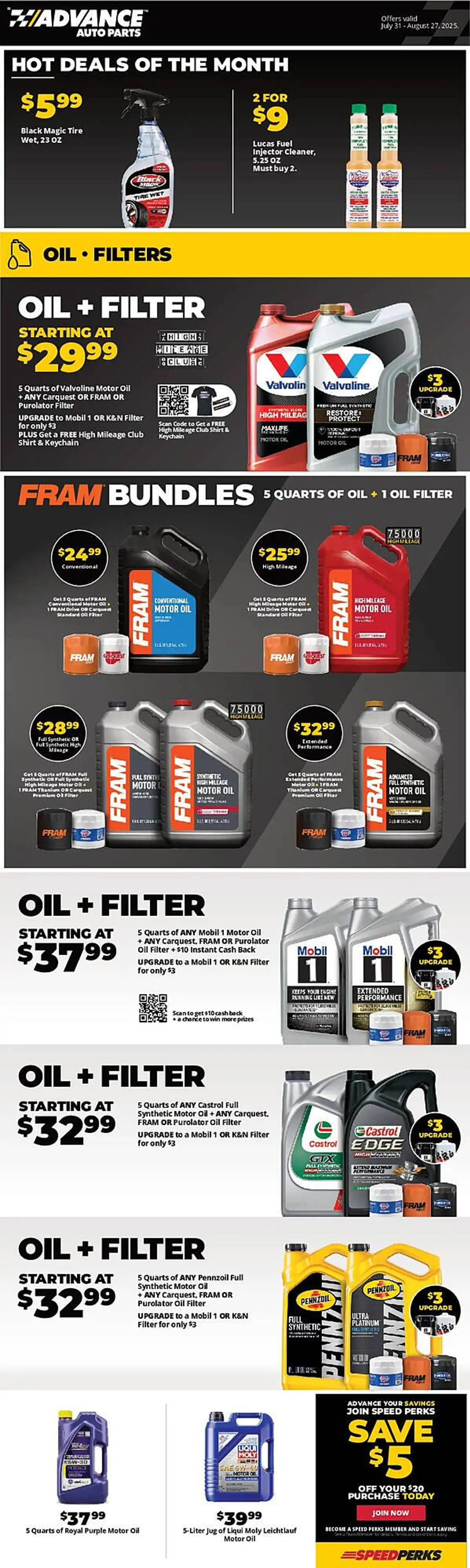 Weekly ad Advance Auto Parts Weekly Ad from July 31 to August 27 2025 - Page 1