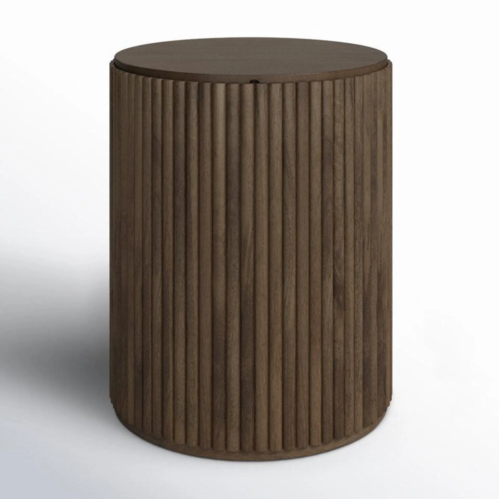 Dark Brown Chessa Solid Wood End Table