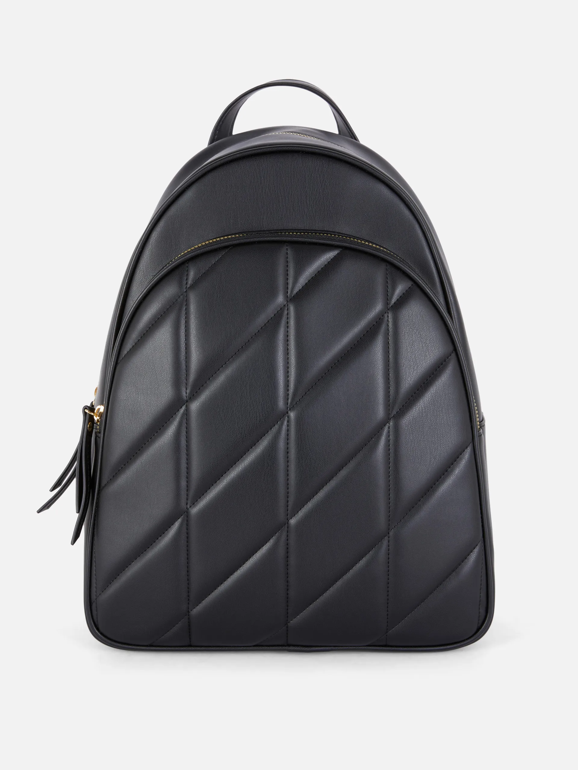 Quilted Faux Leather Backpack