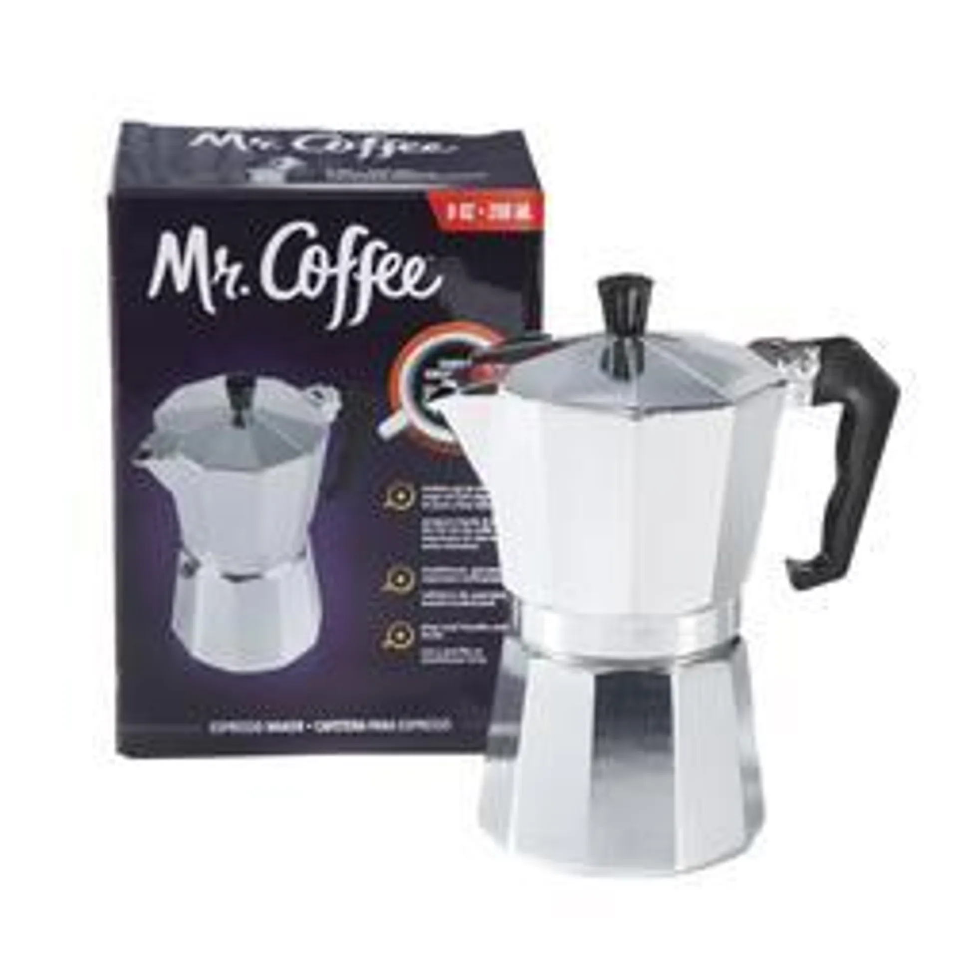 Mr. Coffee 6 Cup Aluminum Stove Top Espresso Maker