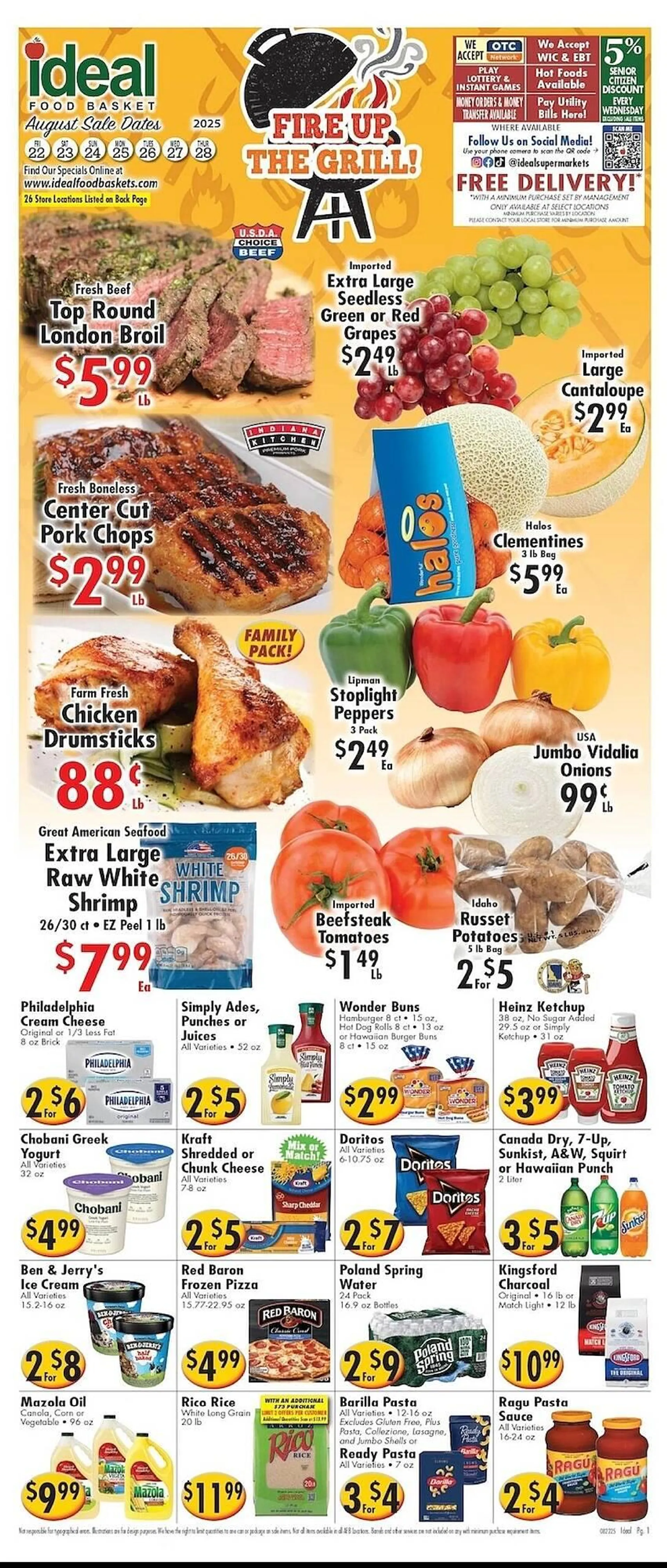 Weekly ad Ideal Food Basket Weekly Ad from August 22 to August 28 2025 - Page 1