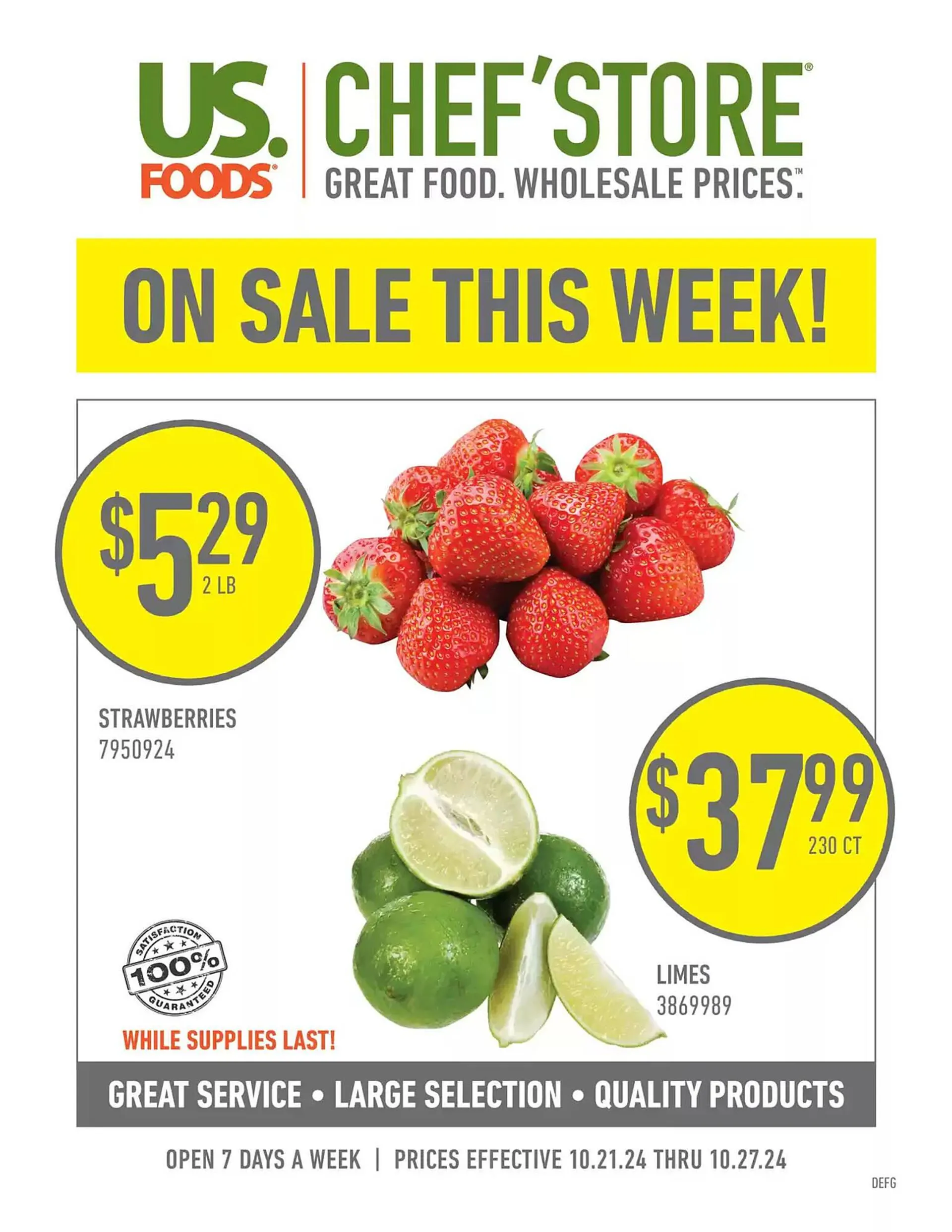 US Foods Chefs Store Weekly Ad - 1