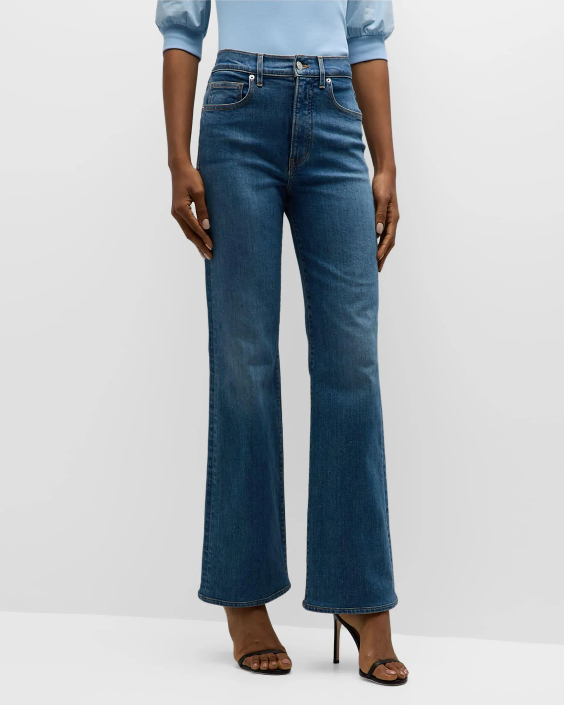 Crosbie Slim Wide-Leg Jeans