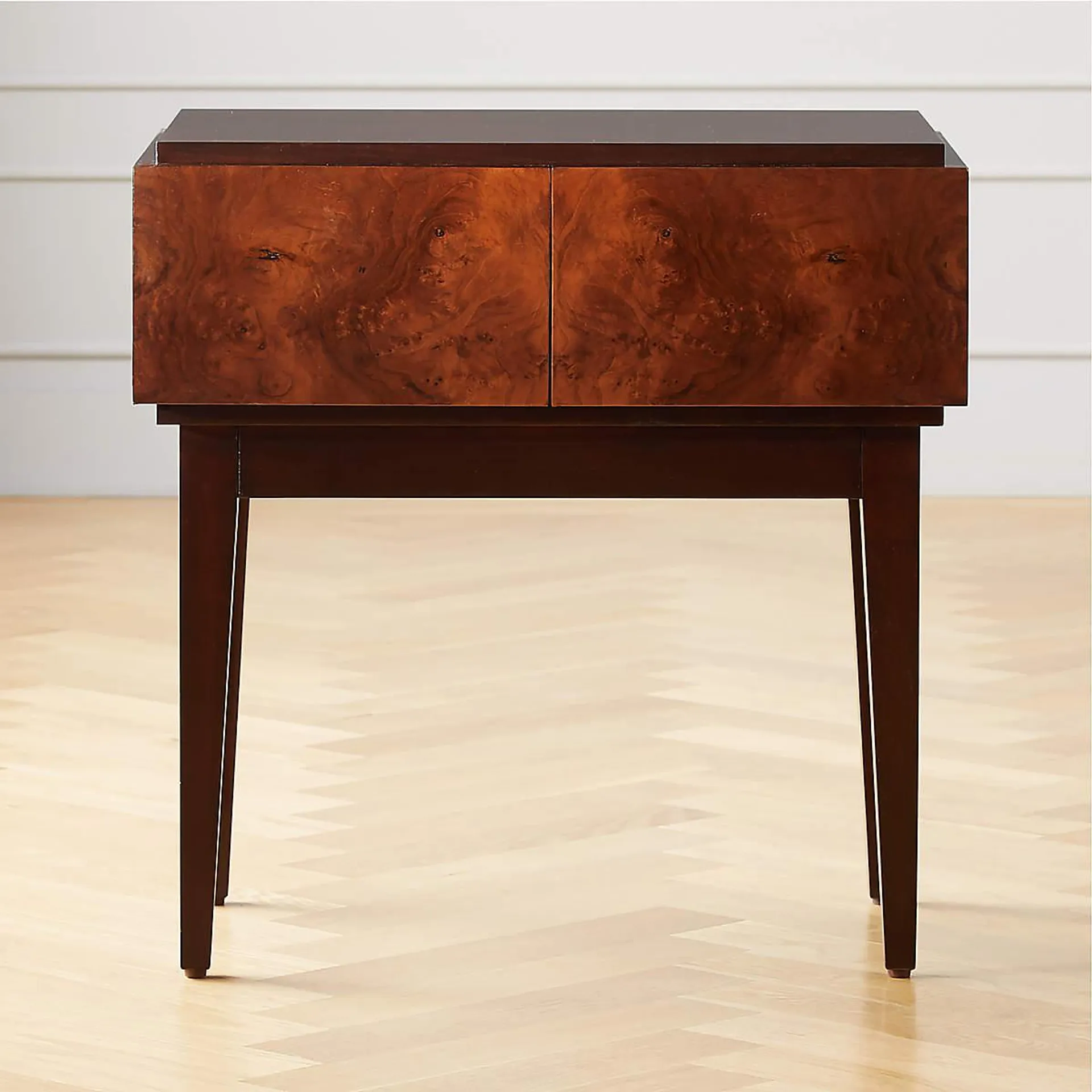 Piper Burled Walnut Nightstand