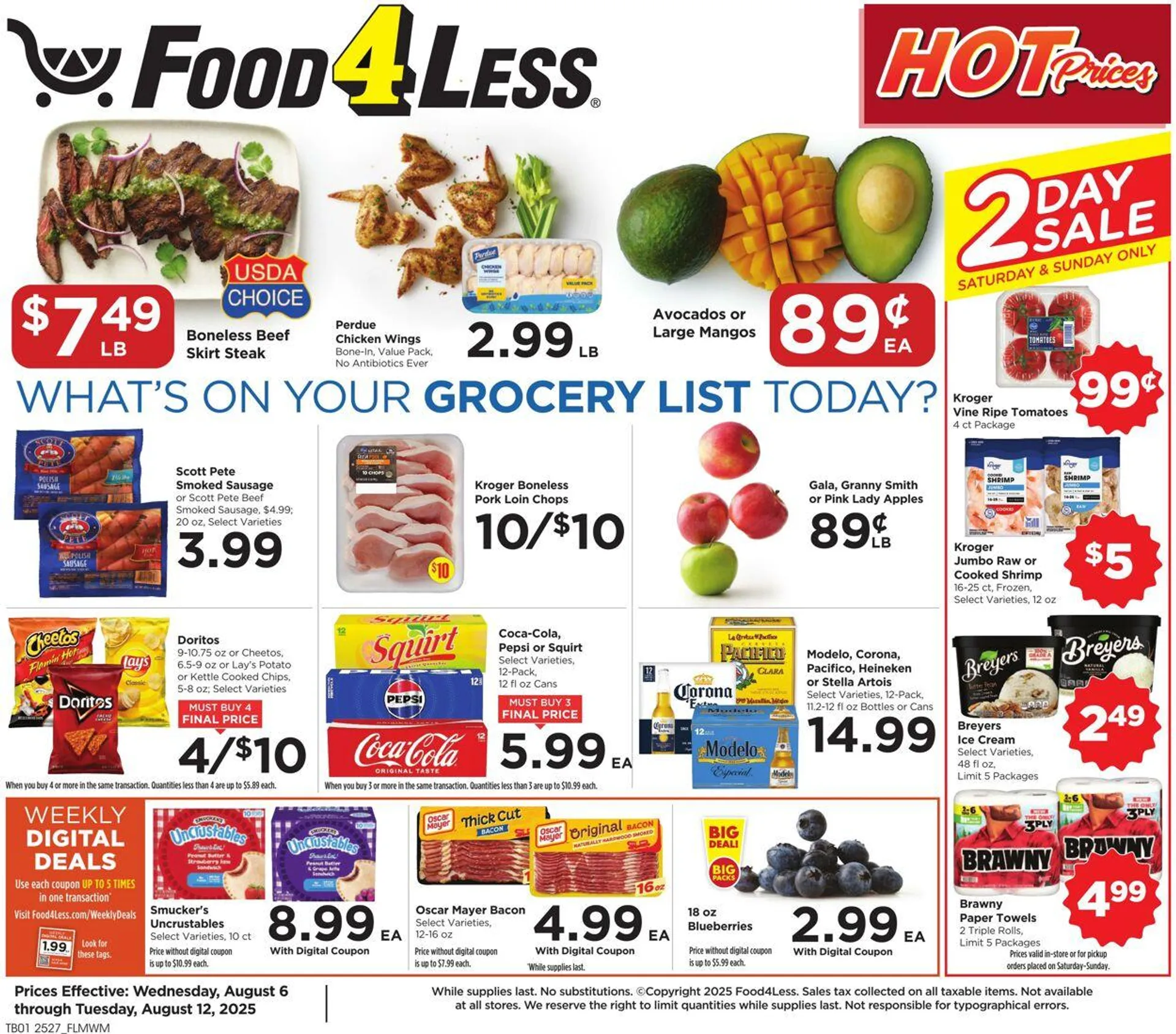 Weekly ad Food 4 Less from August 6 to August 12 2025 - Page 1