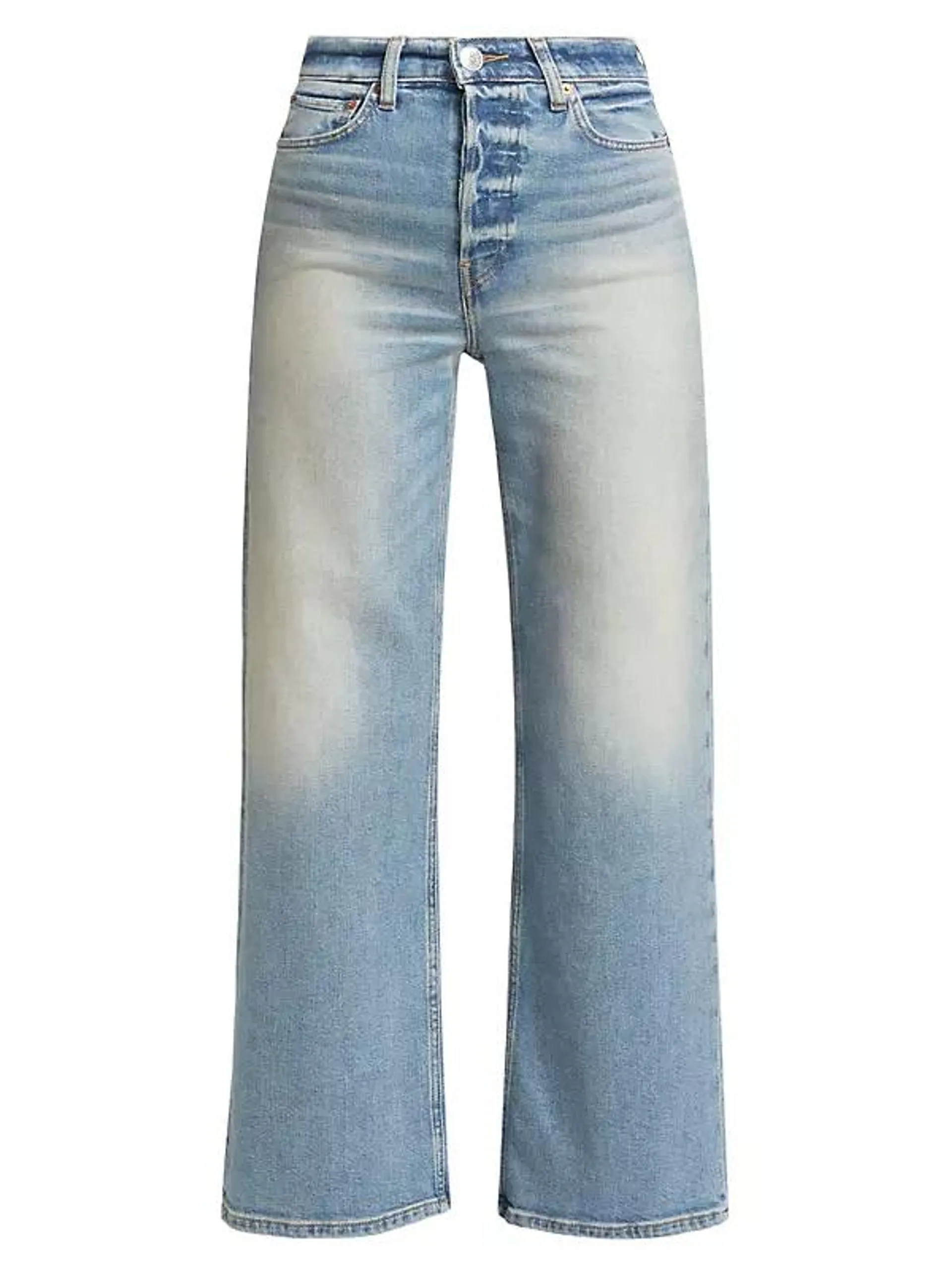 Wide-Leg Crop Jeans